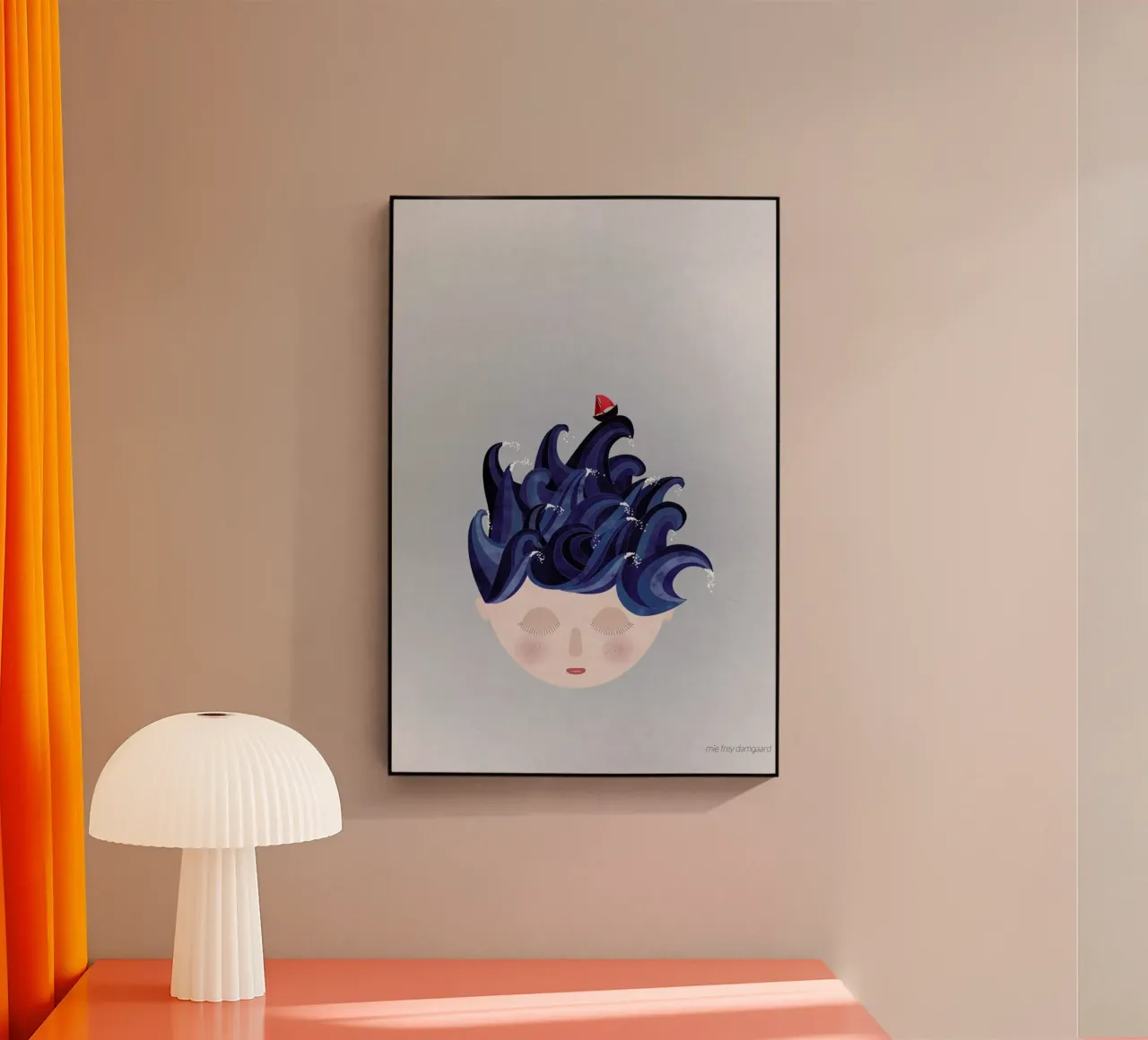 Musings Waves plexiglass da Mie Frey Damgaard