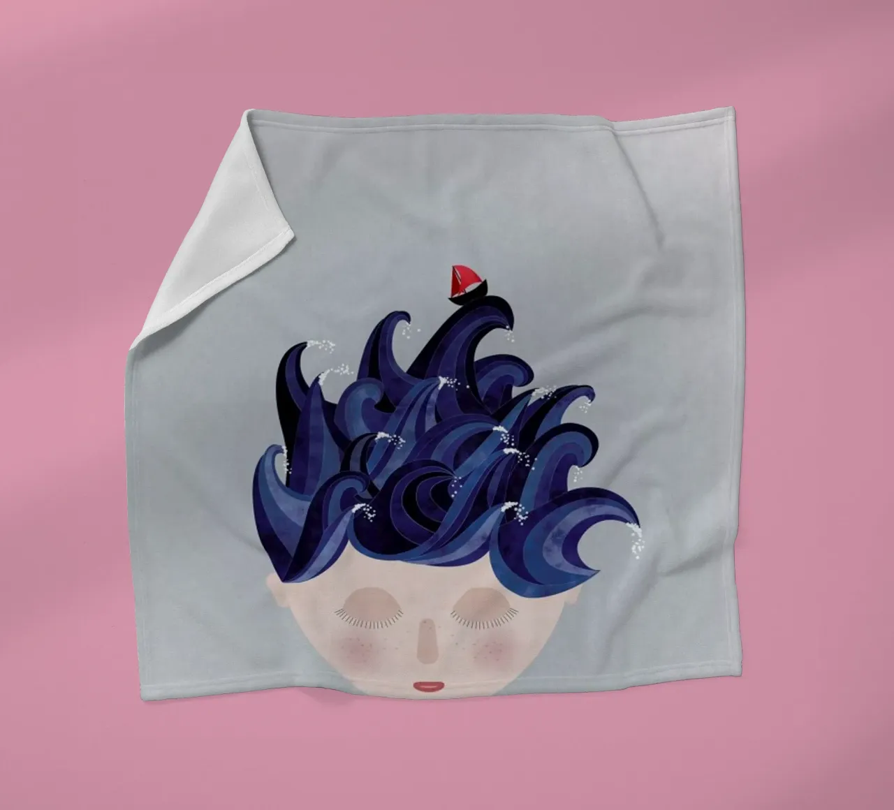 Musings Waves coperta in pile da Mie Frey Damgaard