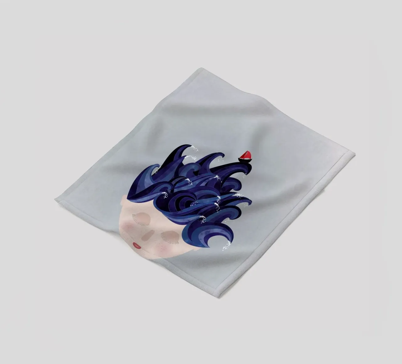 Musings Waves coperta in pile da Mie Frey Damgaard