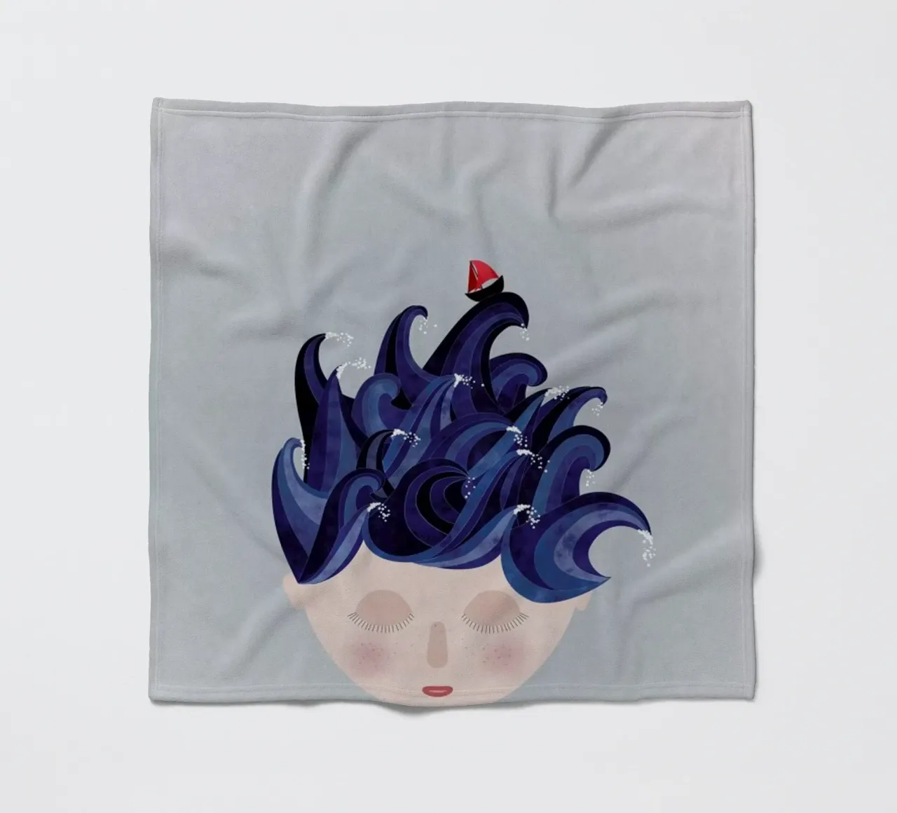 Musings Waves coperta in pile da Mie Frey Damgaard