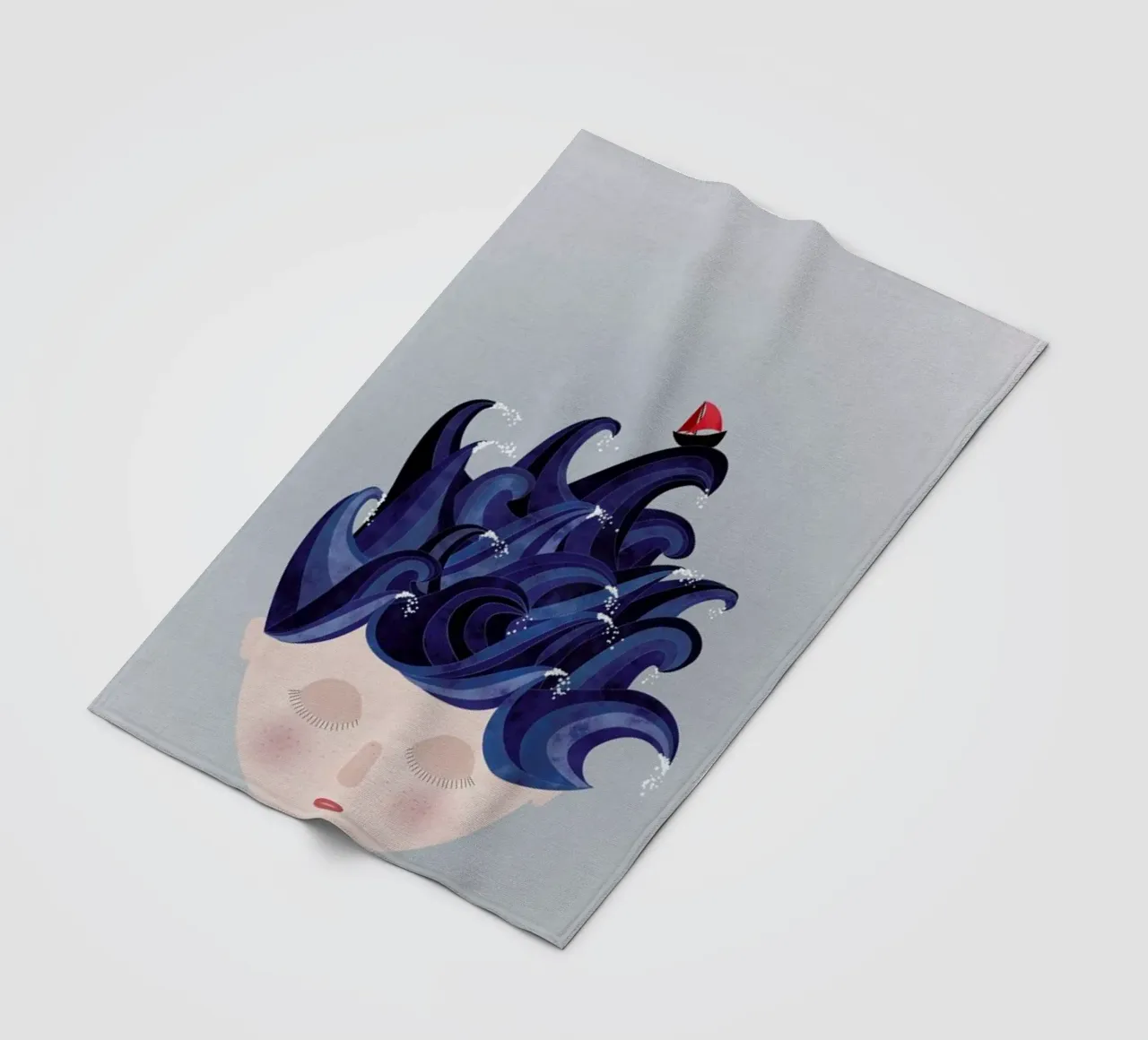 Musings Waves coperta in pile da Mie Frey Damgaard