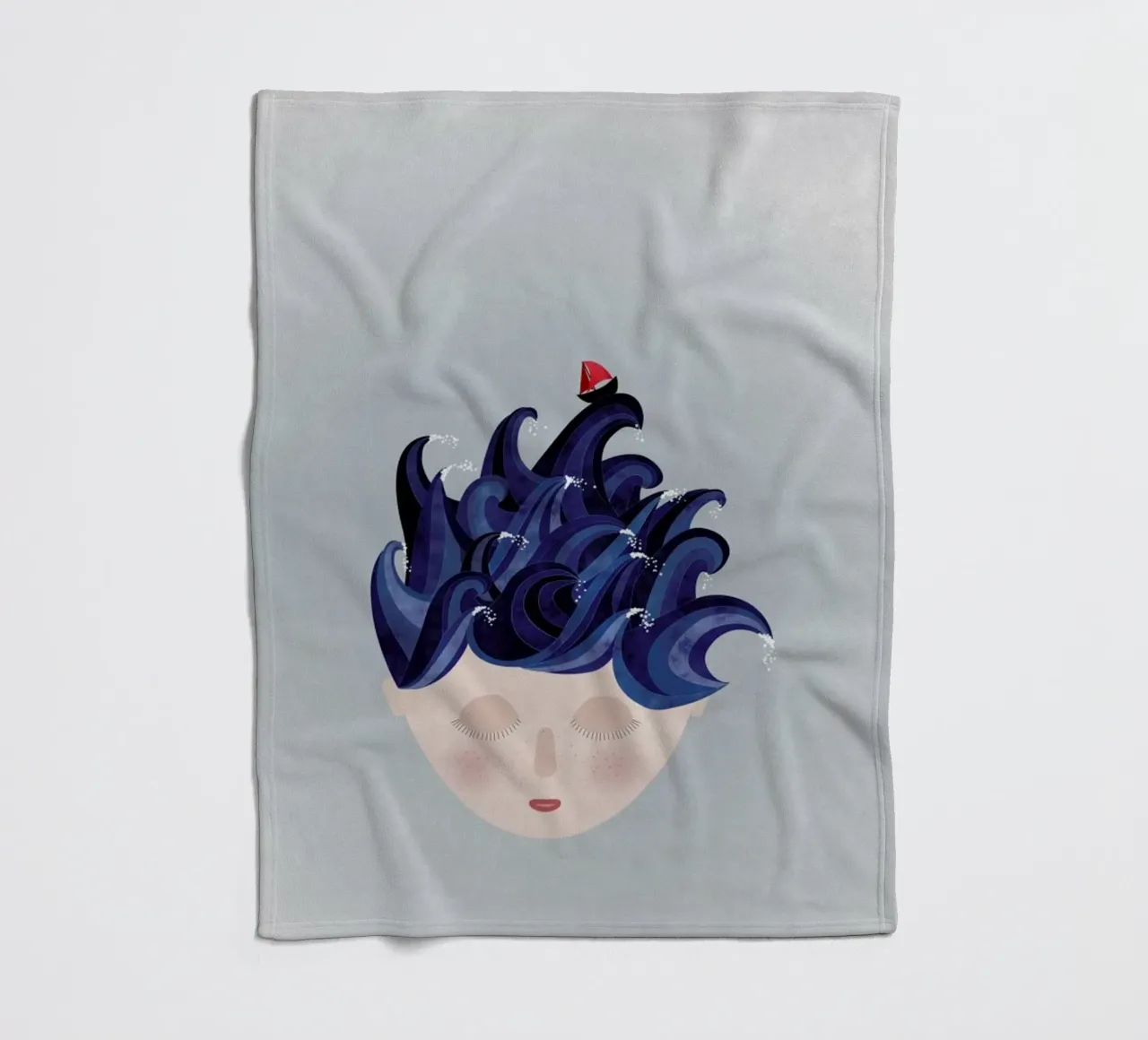 Musings Waves coperta in pile da Mie Frey Damgaard