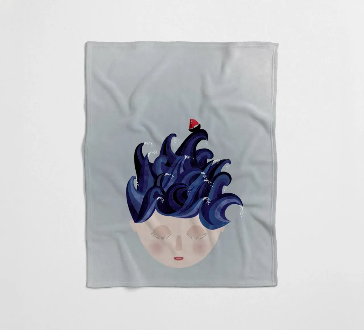 Musings Waves coperta in pile da Mie Frey Damgaard