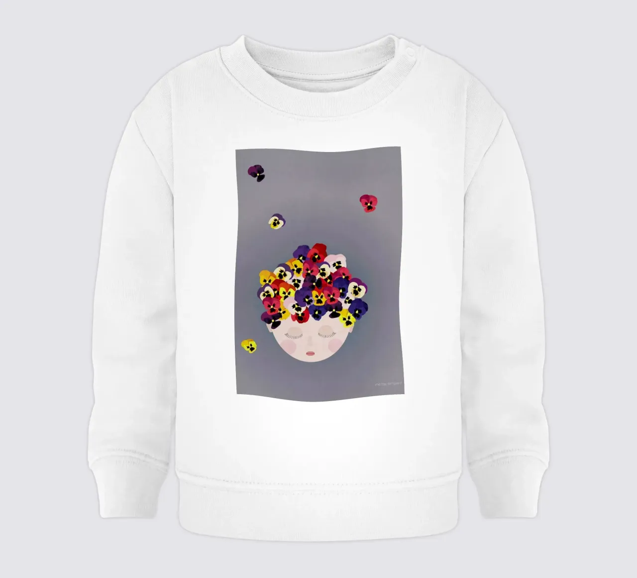 Musings Pansies felpa neonato da Mie Frey Damgaard