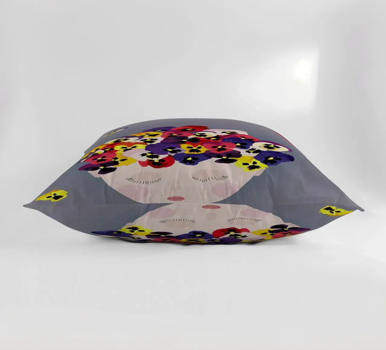 Musings Pansies decorative cushion by Mie Frey Damgaard