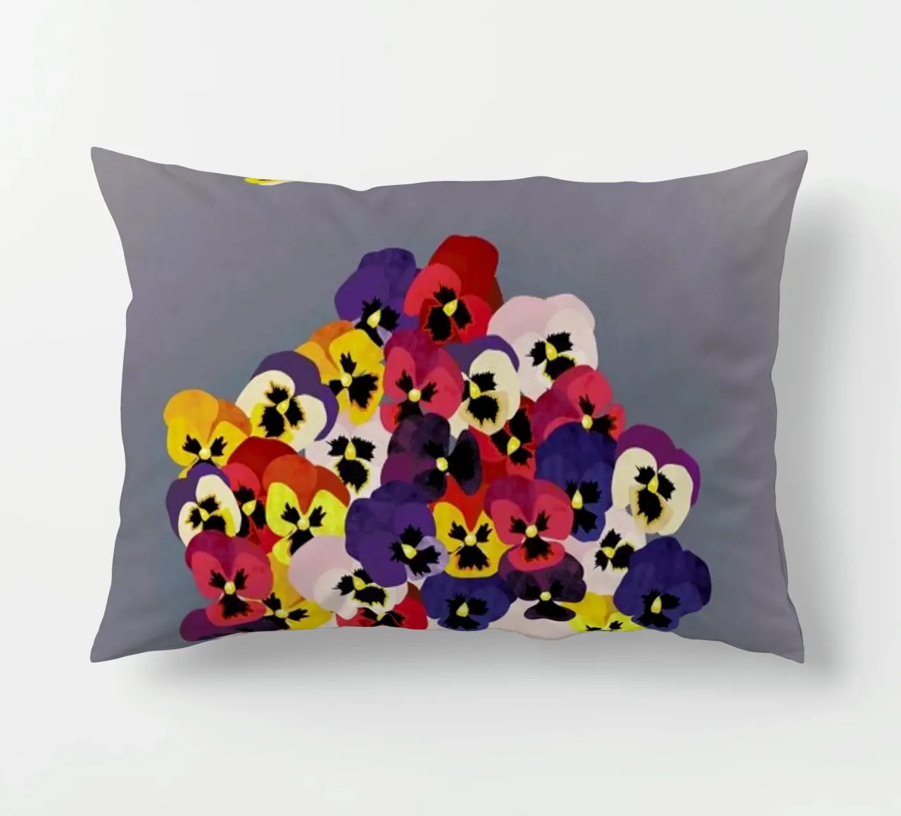 Musings Pansies decorative cushion by Mie Frey Damgaard