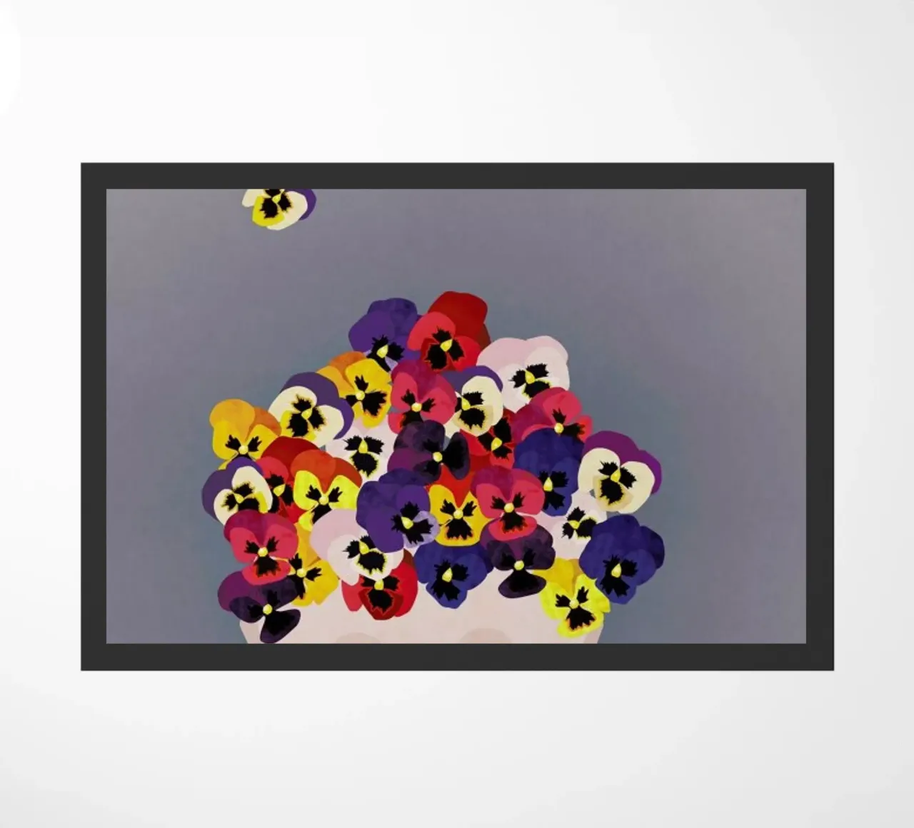 Musings Pansies doormat by Mie Frey Damgaard