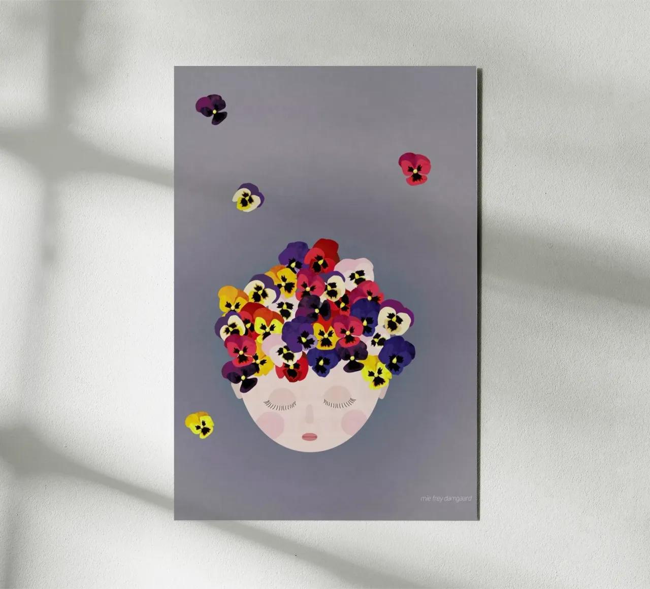 Musings Pansies alu-dibond by Mie Frey Damgaard