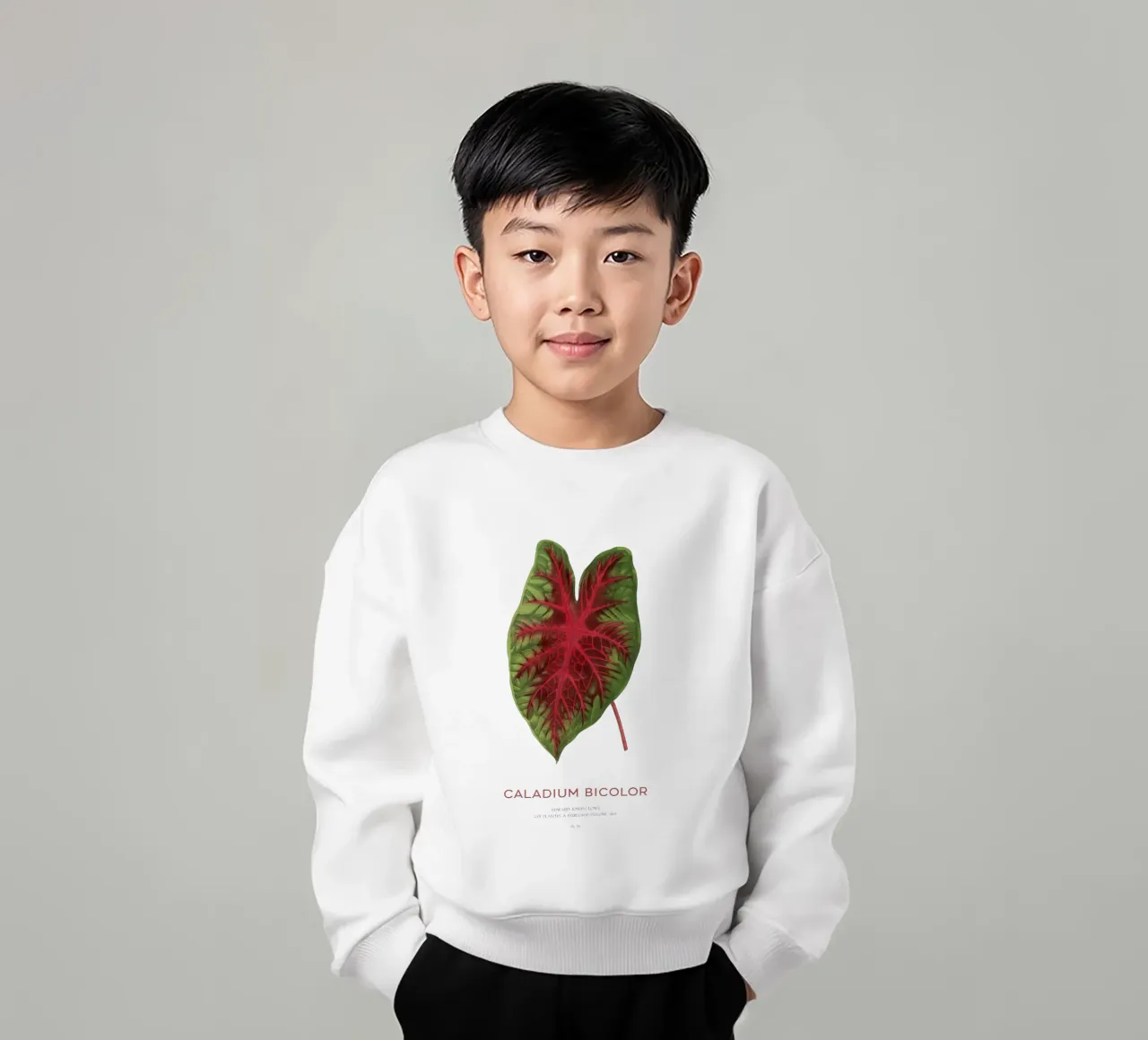 Cuore di Gesù o Caladium Bicolor felpa bambino da Vintagrafica
