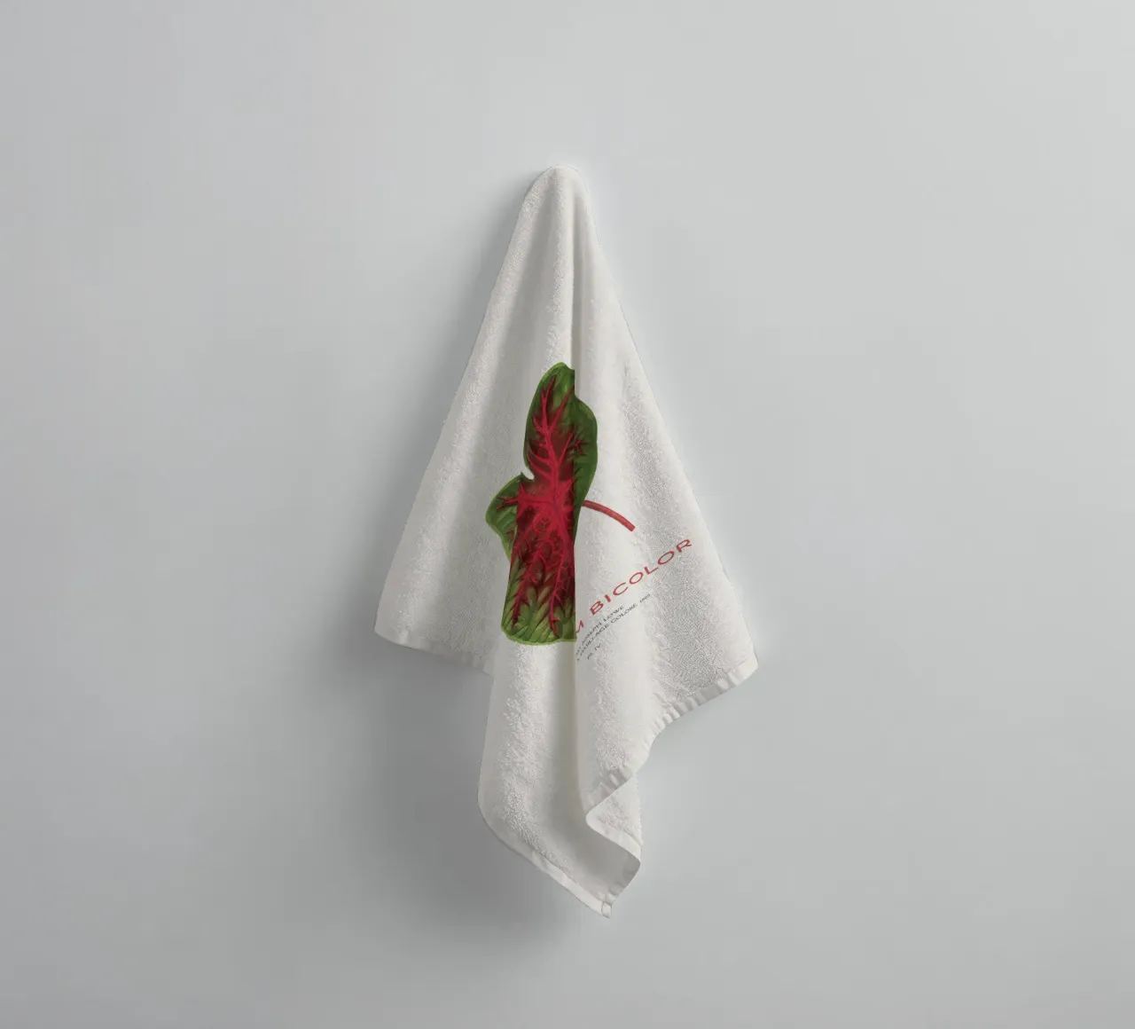 Cuore di Gesù o Caladium Bicolor asciugamano da bagno da Vintagrafica
