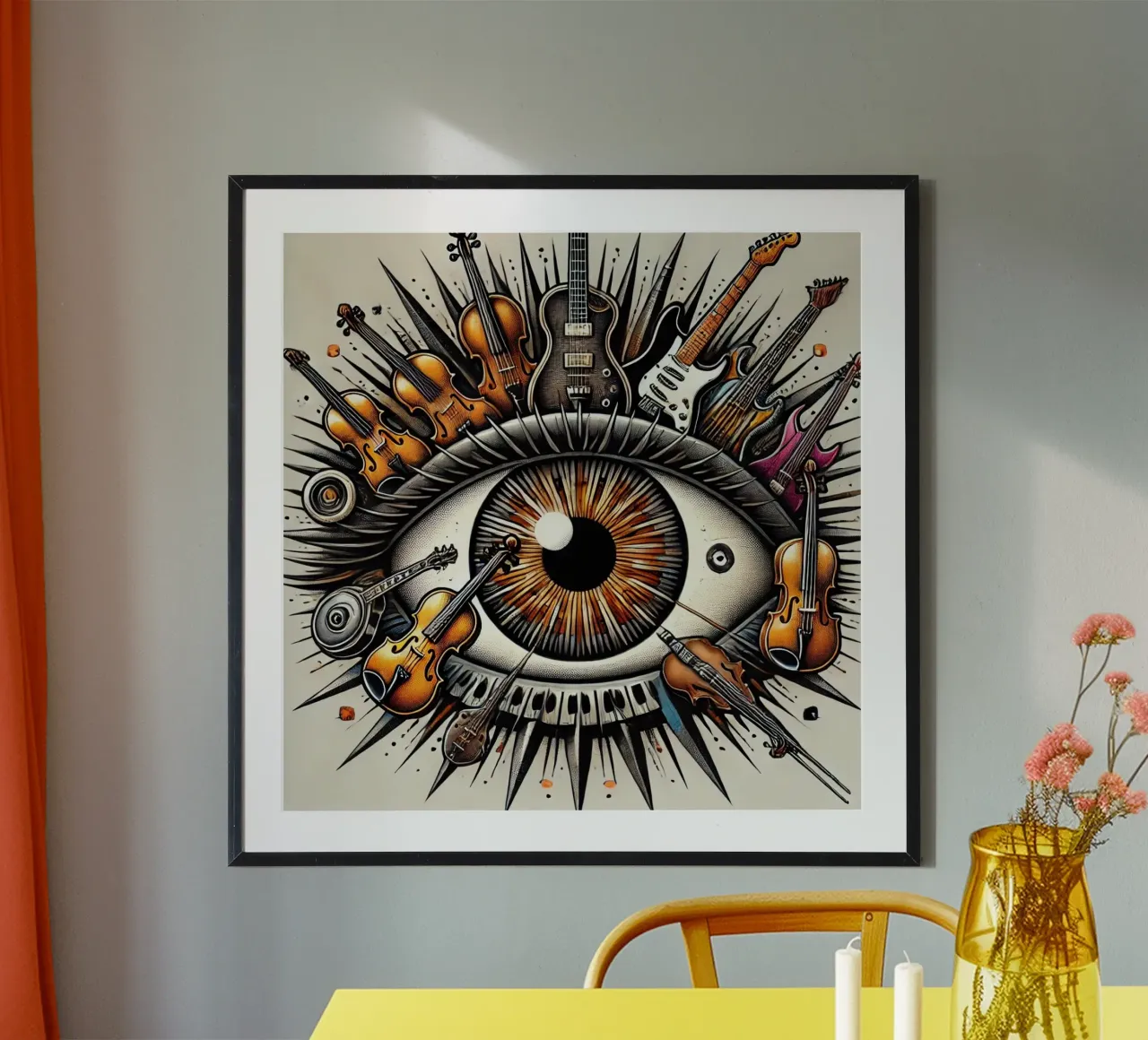 L'oeil musical poster with plastic frame by SwenIA design