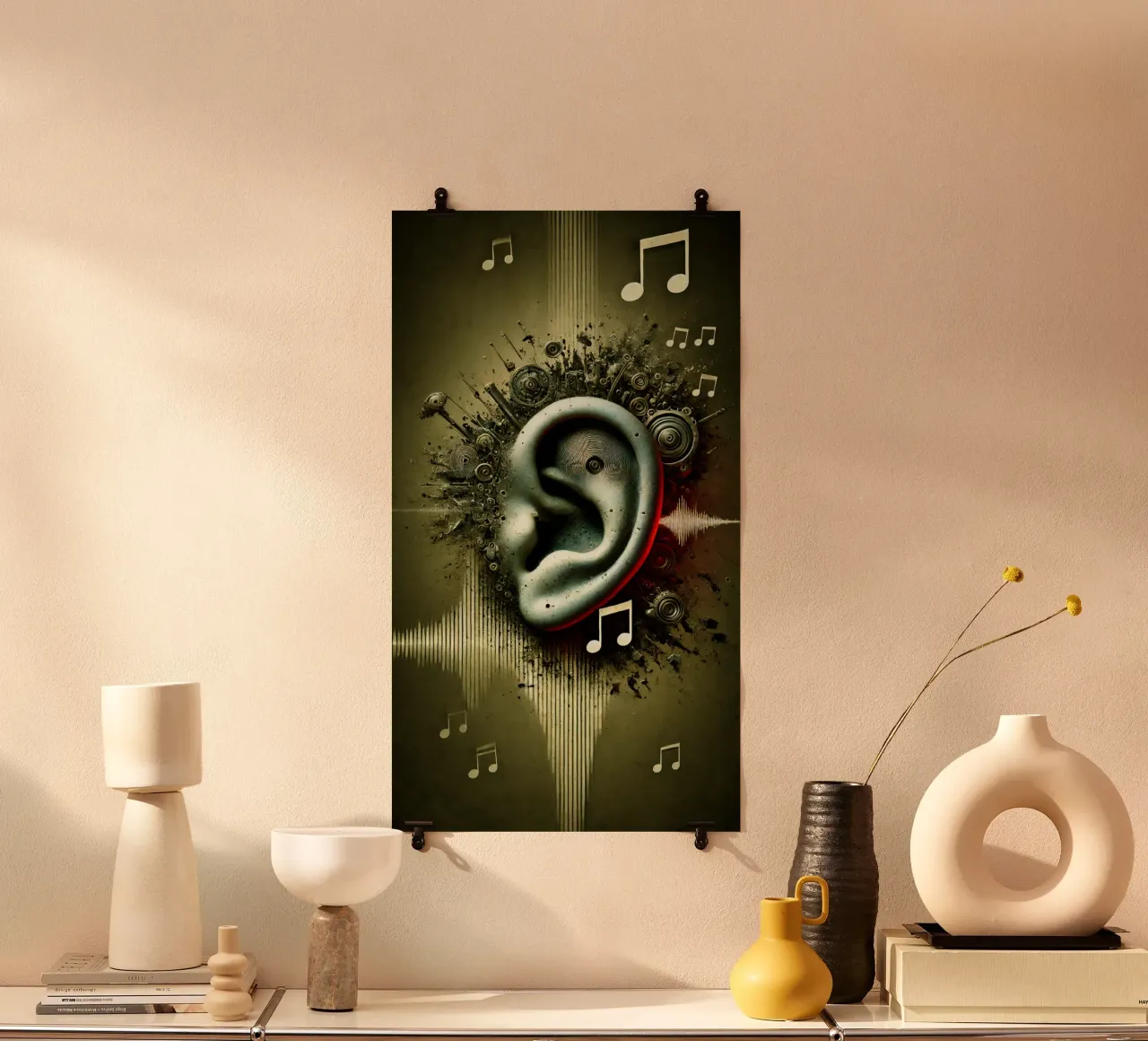 The musical ear poster with wooden frame by SwenIA design