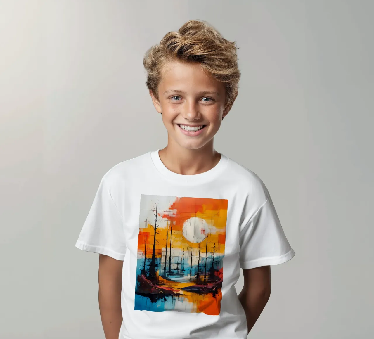 Sunset Reflection kids t-shirt by Artistic-shop