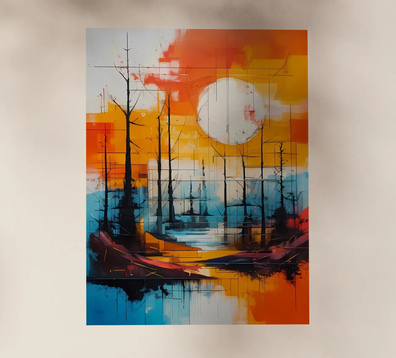 Sunset Reflection Backlit Folie von Artistic-shop