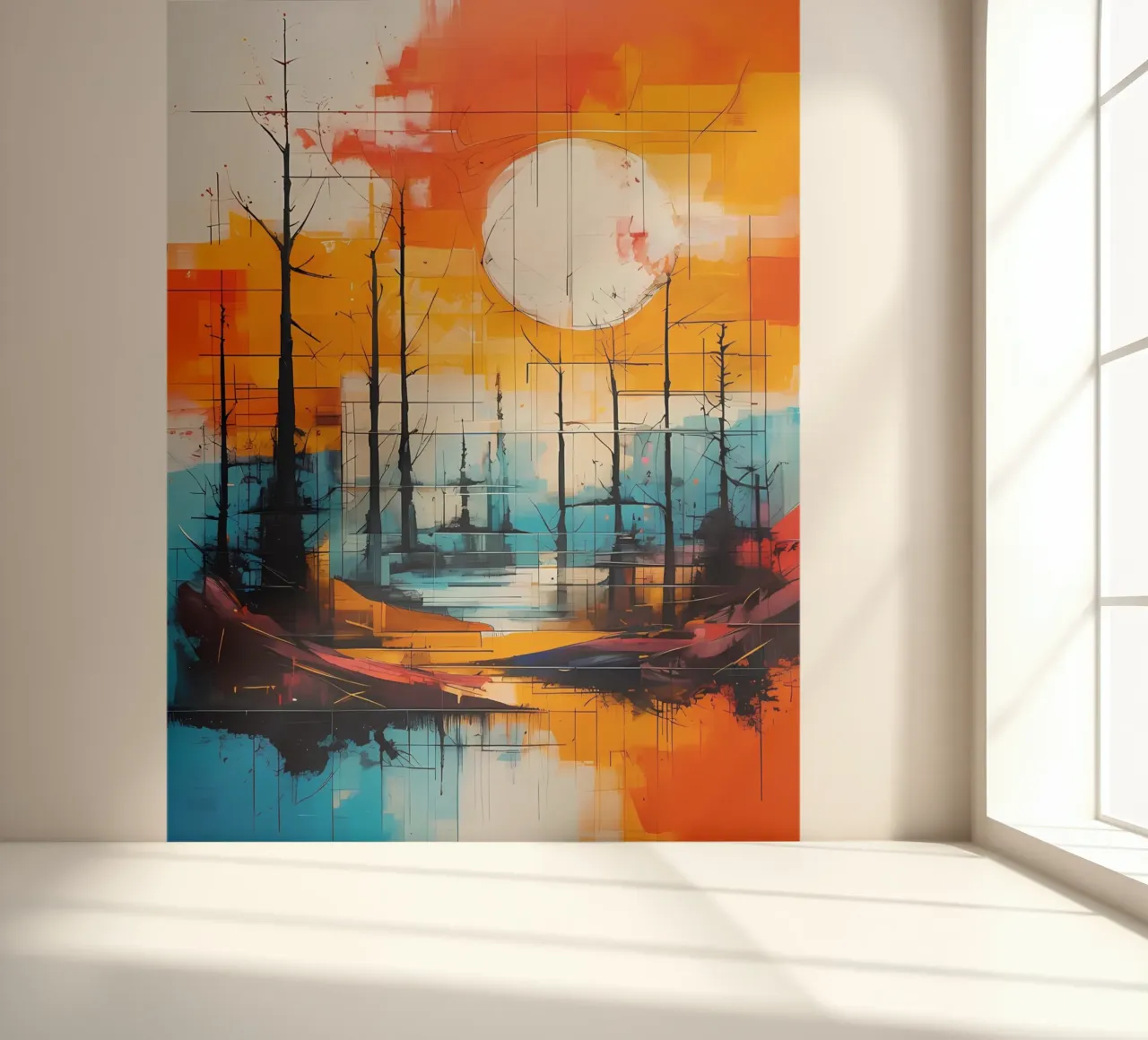 Sunset Reflection fotobehang van Artistic-shop