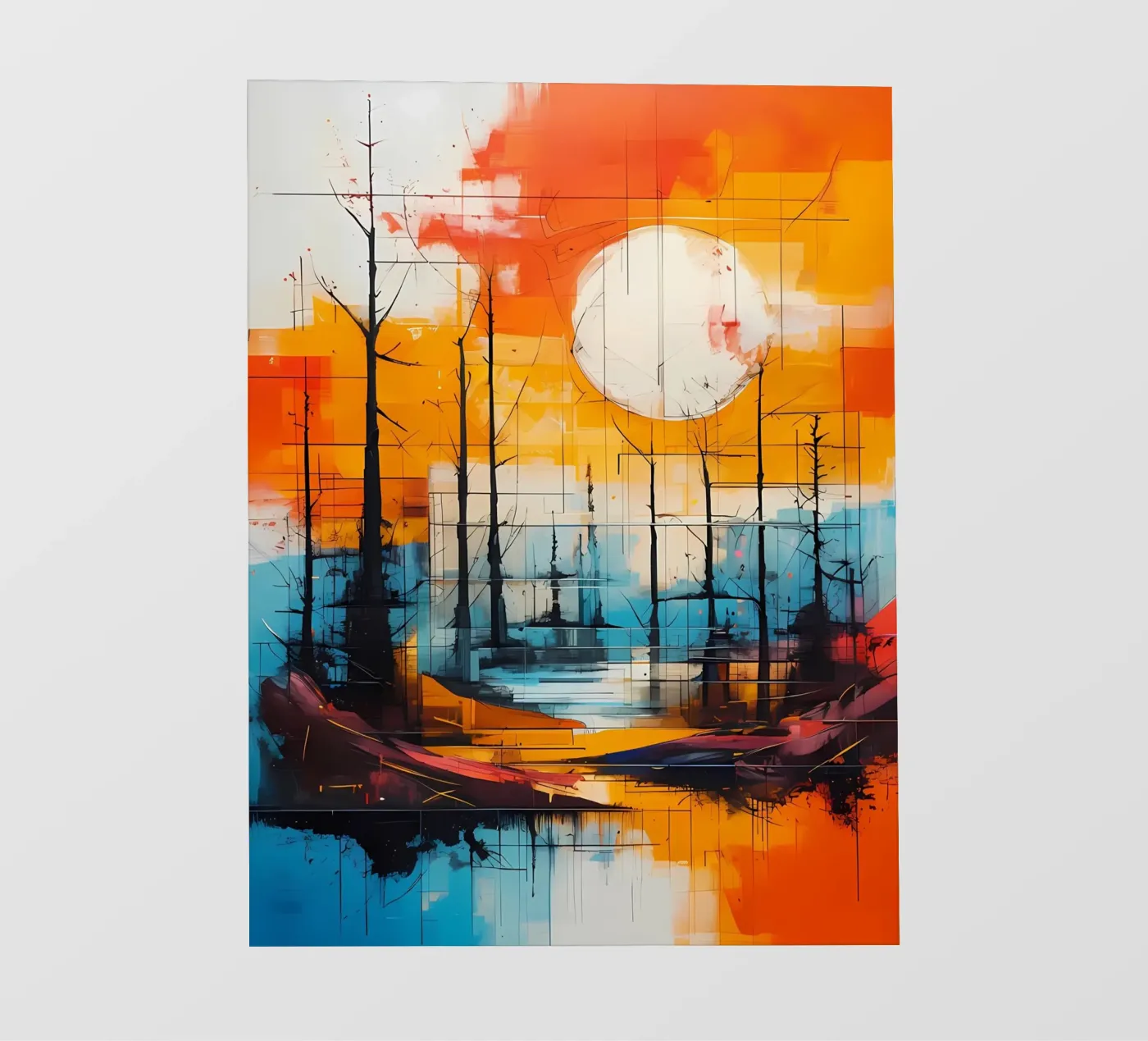 Zonsondergang Reflectie fotobehang van Artistic-shop