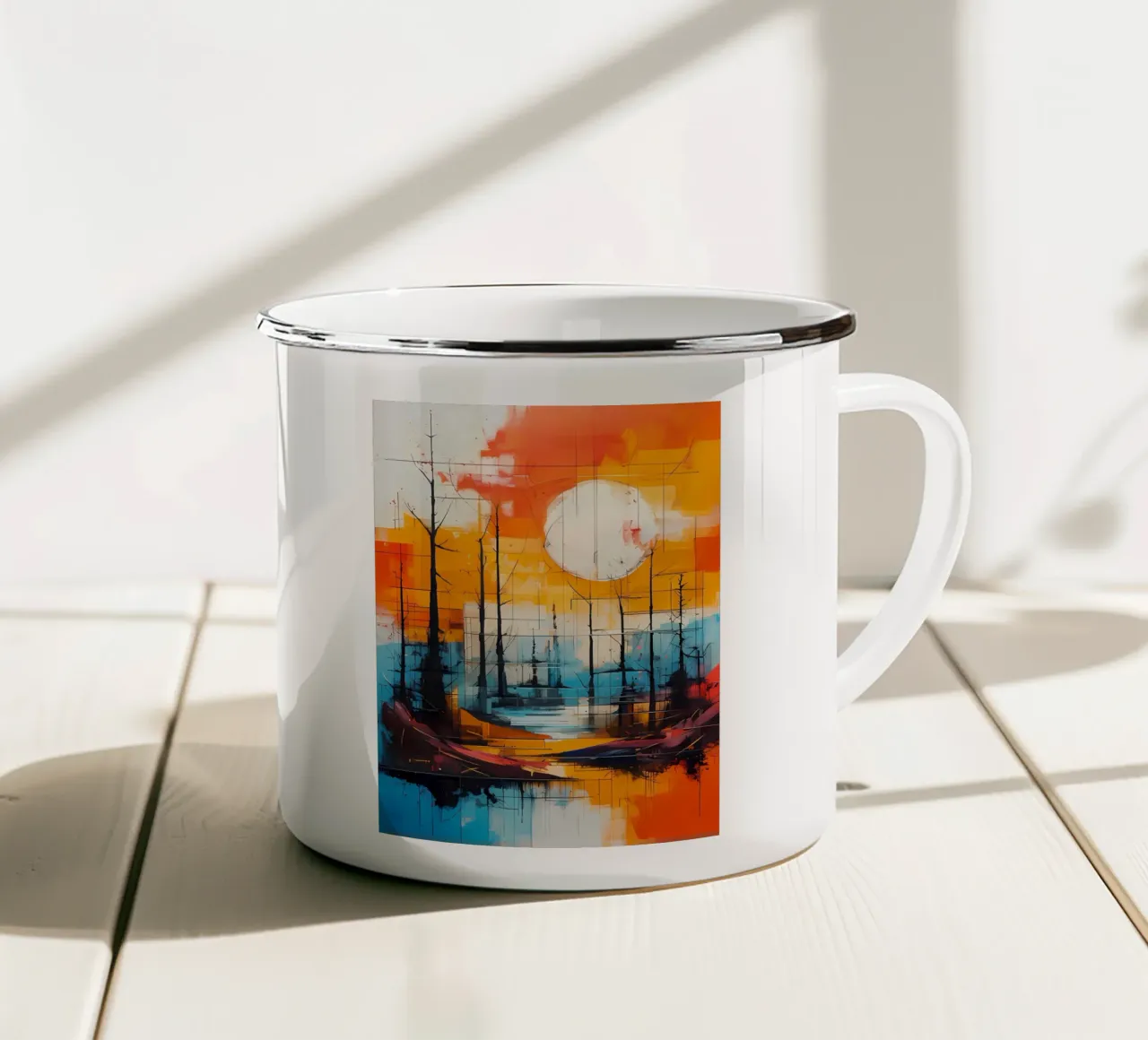 Riflesso del tramonto tazza in smalto da Artistic-shop
