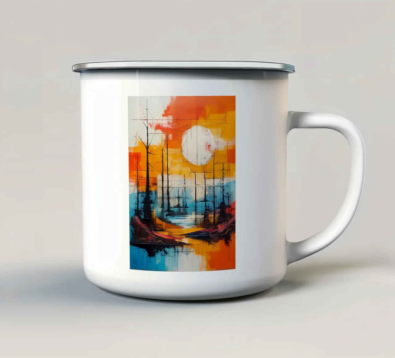 Riflesso del tramonto tazza in smalto da Artistic-shop
