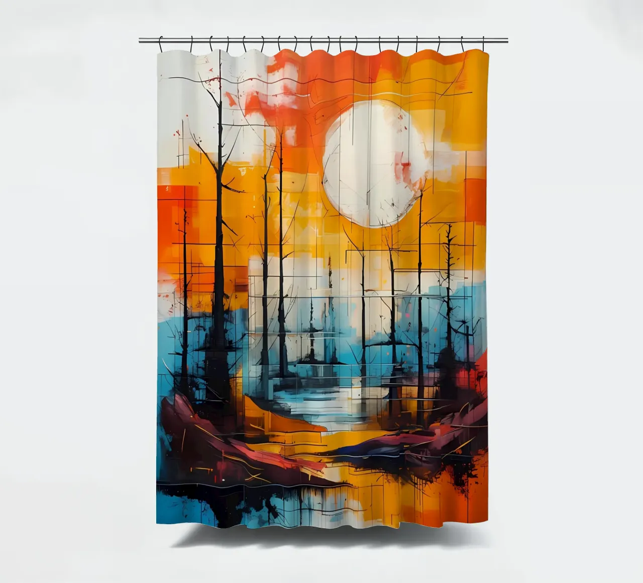 Sunset Reflection Duschvorhang von Artistic-shop