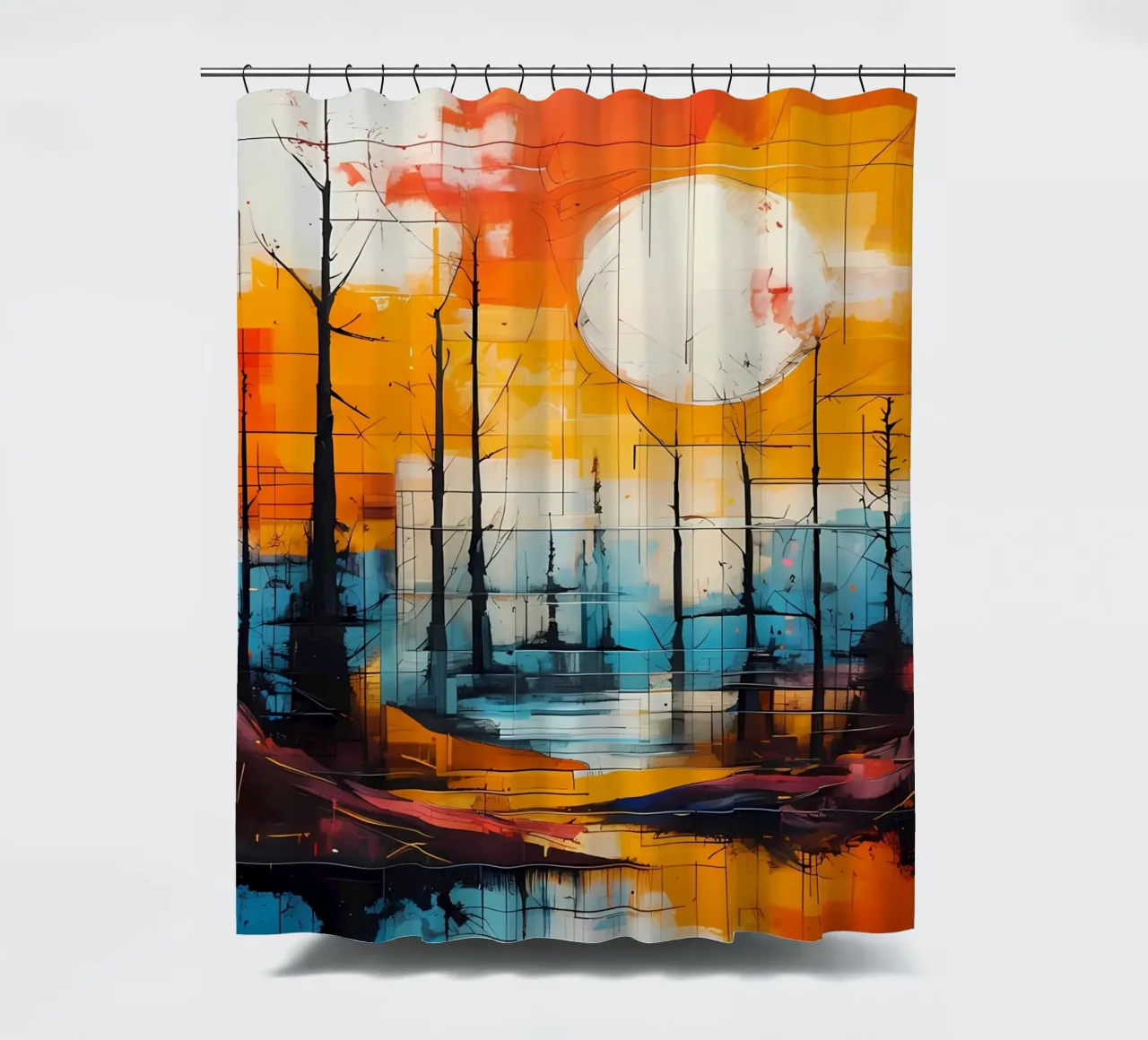 Sunset Reflection Duschvorhang von Artistic-shop