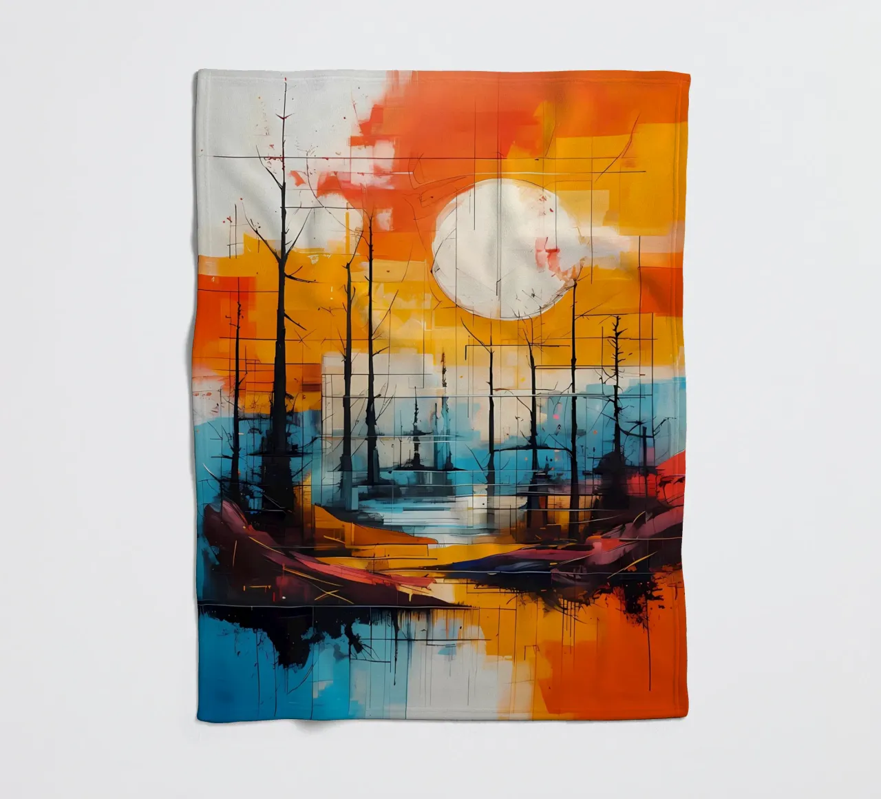 Sunset Reflection fleece blanket by Artistic-shop