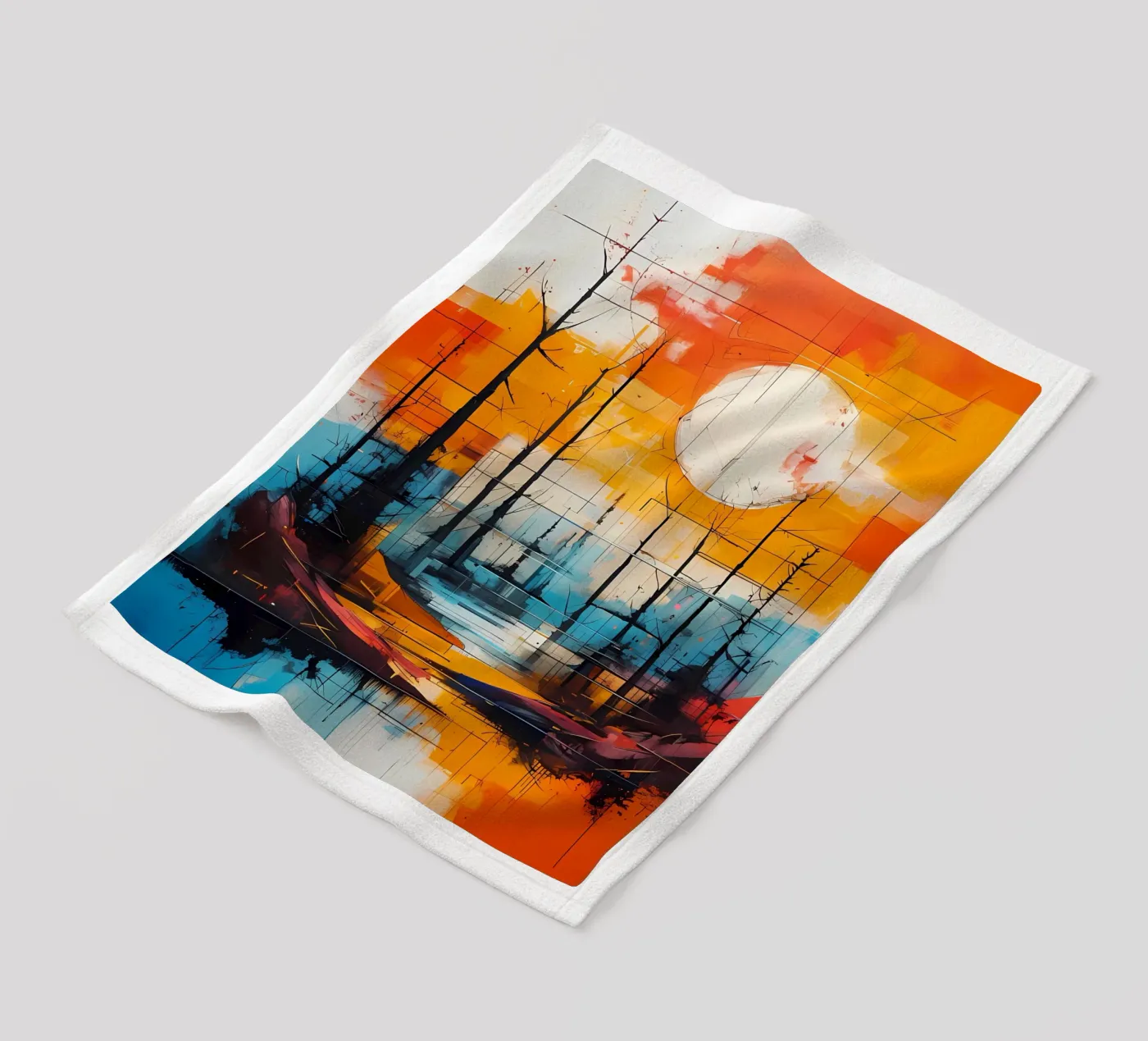 Zonsondergang Reflectie fleecedeken van Artistic-shop