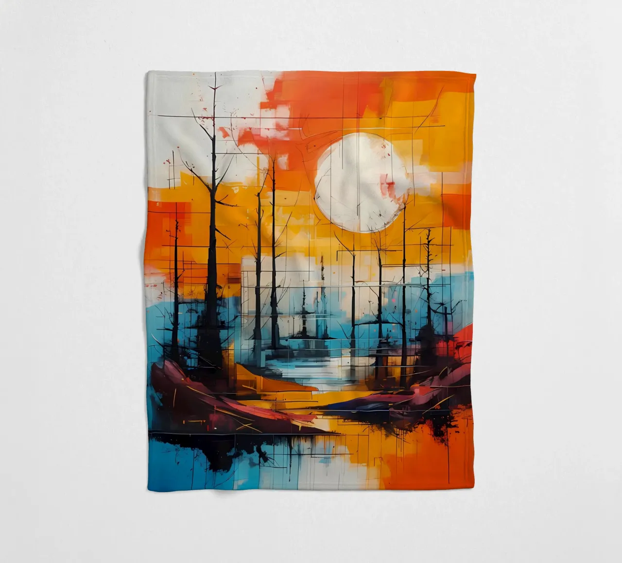 Sunset Reflection fleece blanket by Artistic-shop