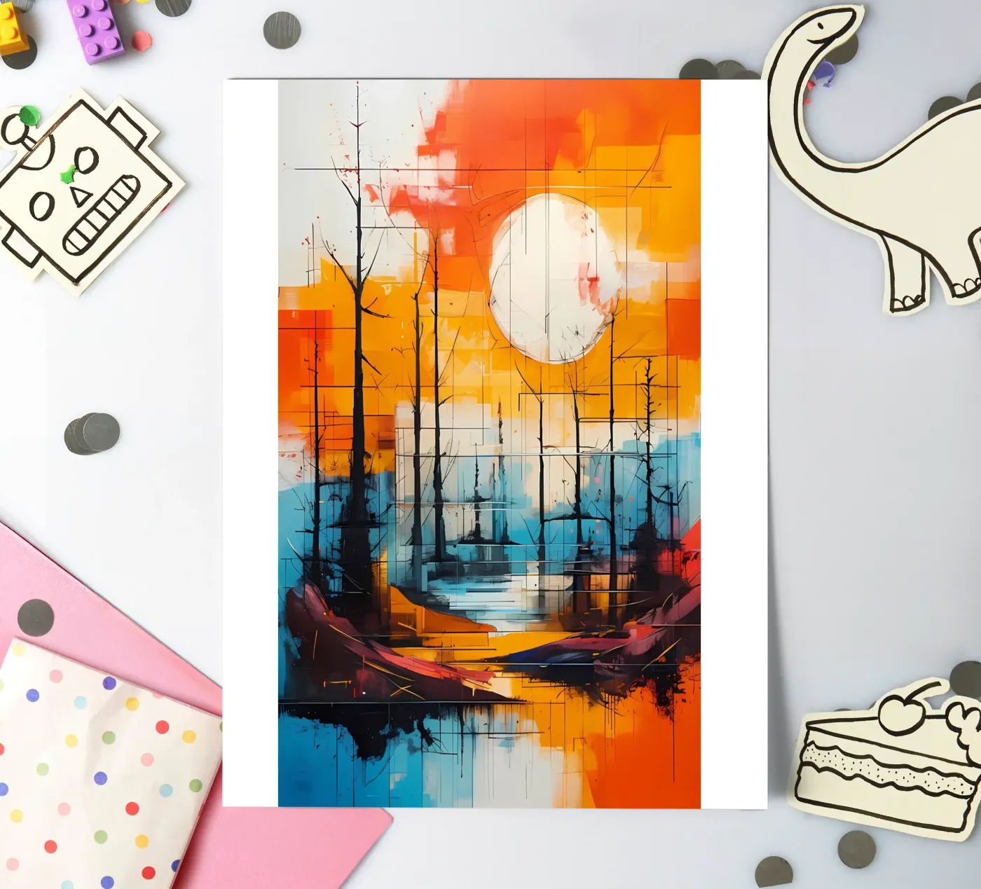 Sunset Reflection Stickerbogen von Artistic-shop
