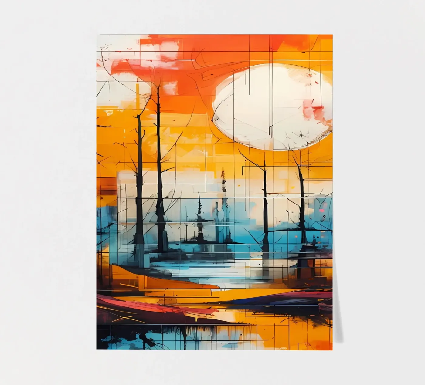 Sunset Reflection Stickerbogen von Artistic-shop