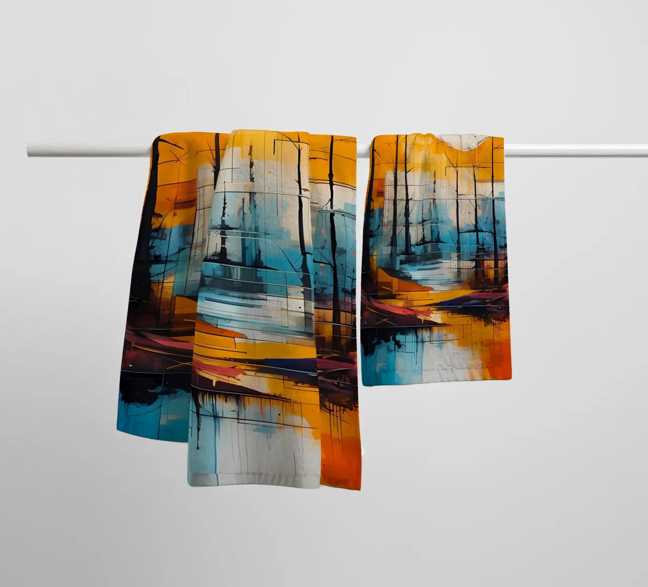 Sunset Reflection towel by Artistic-shop