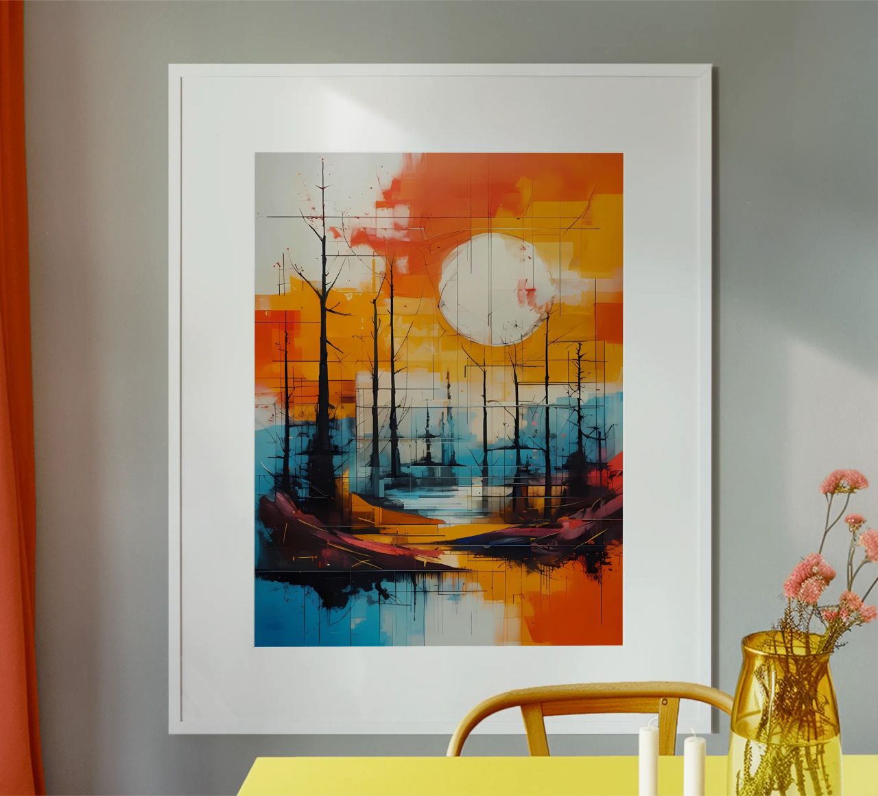 Spiegelung im Sonnenuntergang Poster von Artistic-shop
