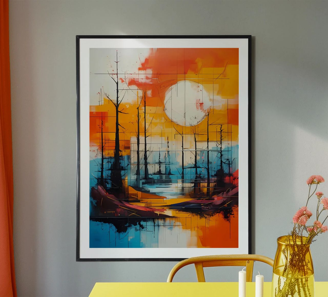 Spiegelung im Sonnenuntergang Poster von Artistic-shop