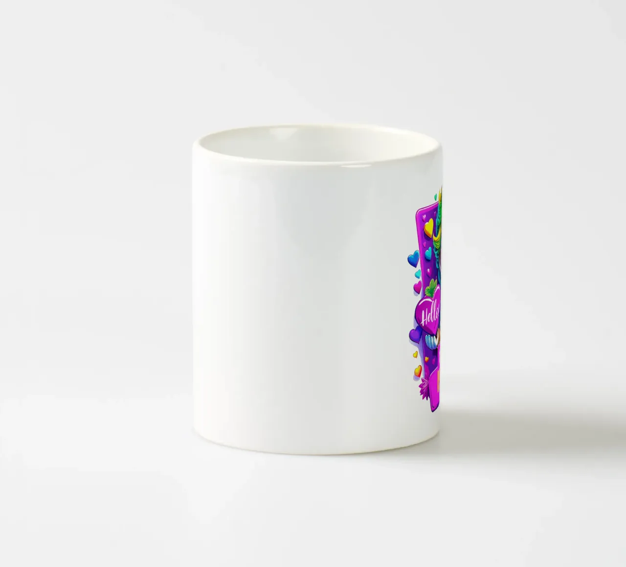 Joker Clown di compleanno con palloncini in mano - Personalizzato tutto il testo tazza in ceramica da Artnesia