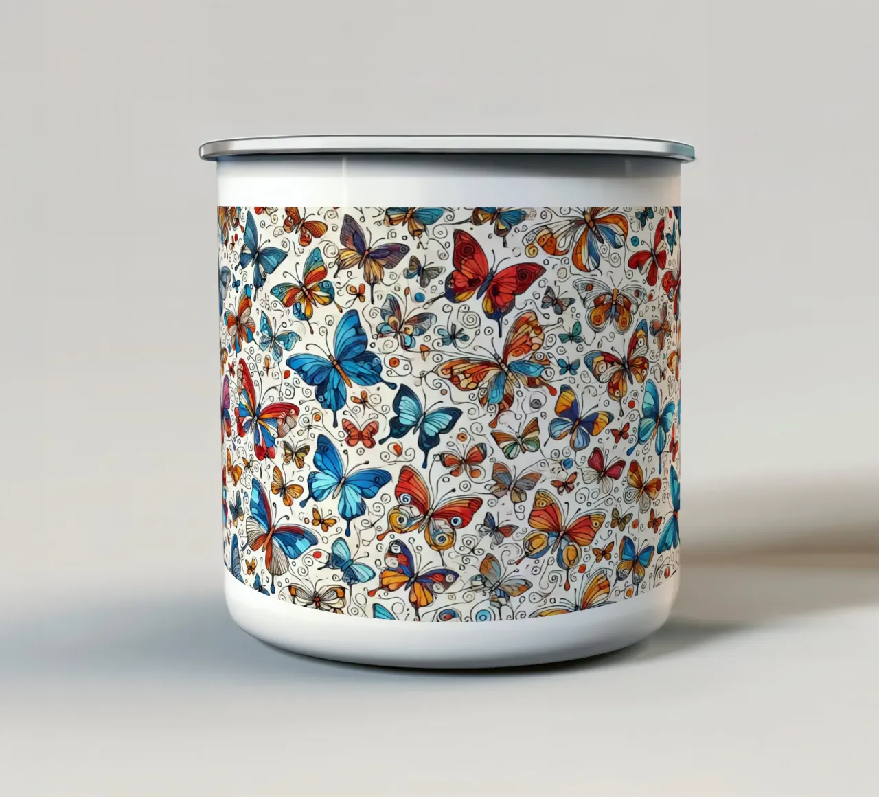Farfalle tazza in smalto da SwenIA design