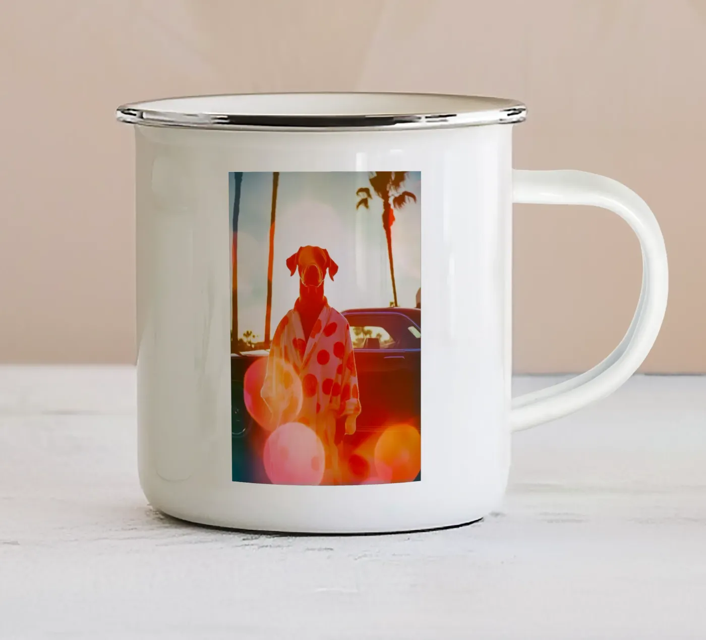 Robert enamel mug by Affiches Chien Originales – Dogland