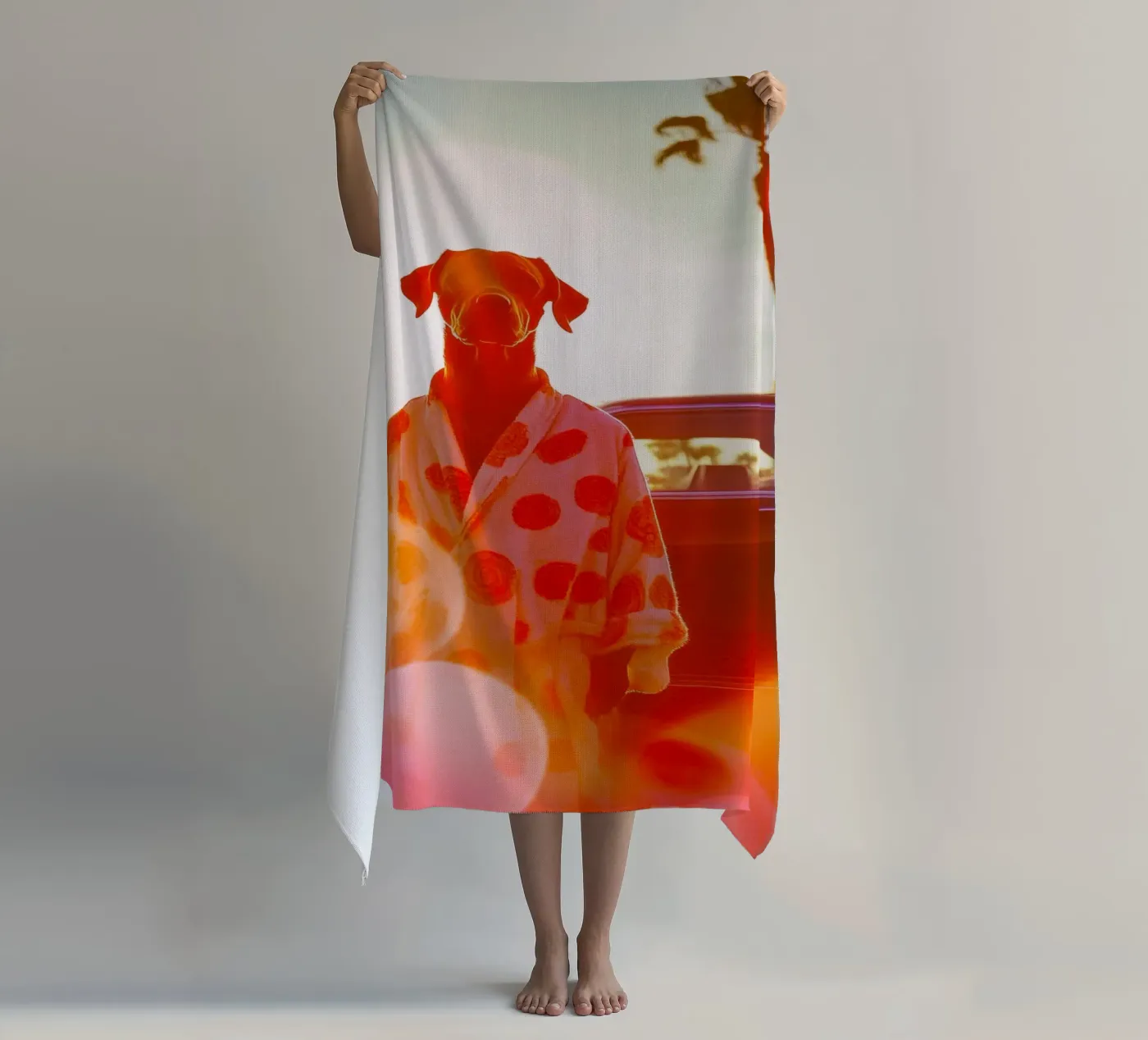 Robert strandhanddoek van Affiches Chien Originales – Dogland
