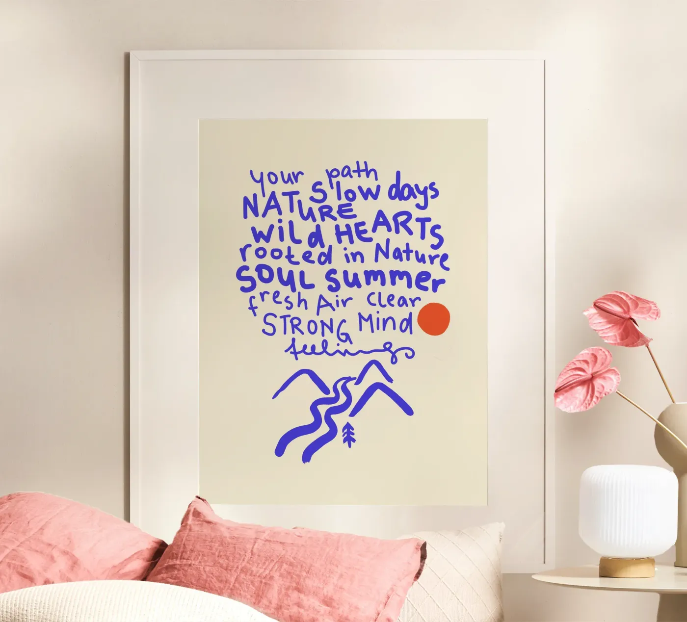 Mountain Word Cloud poster de wild & free
