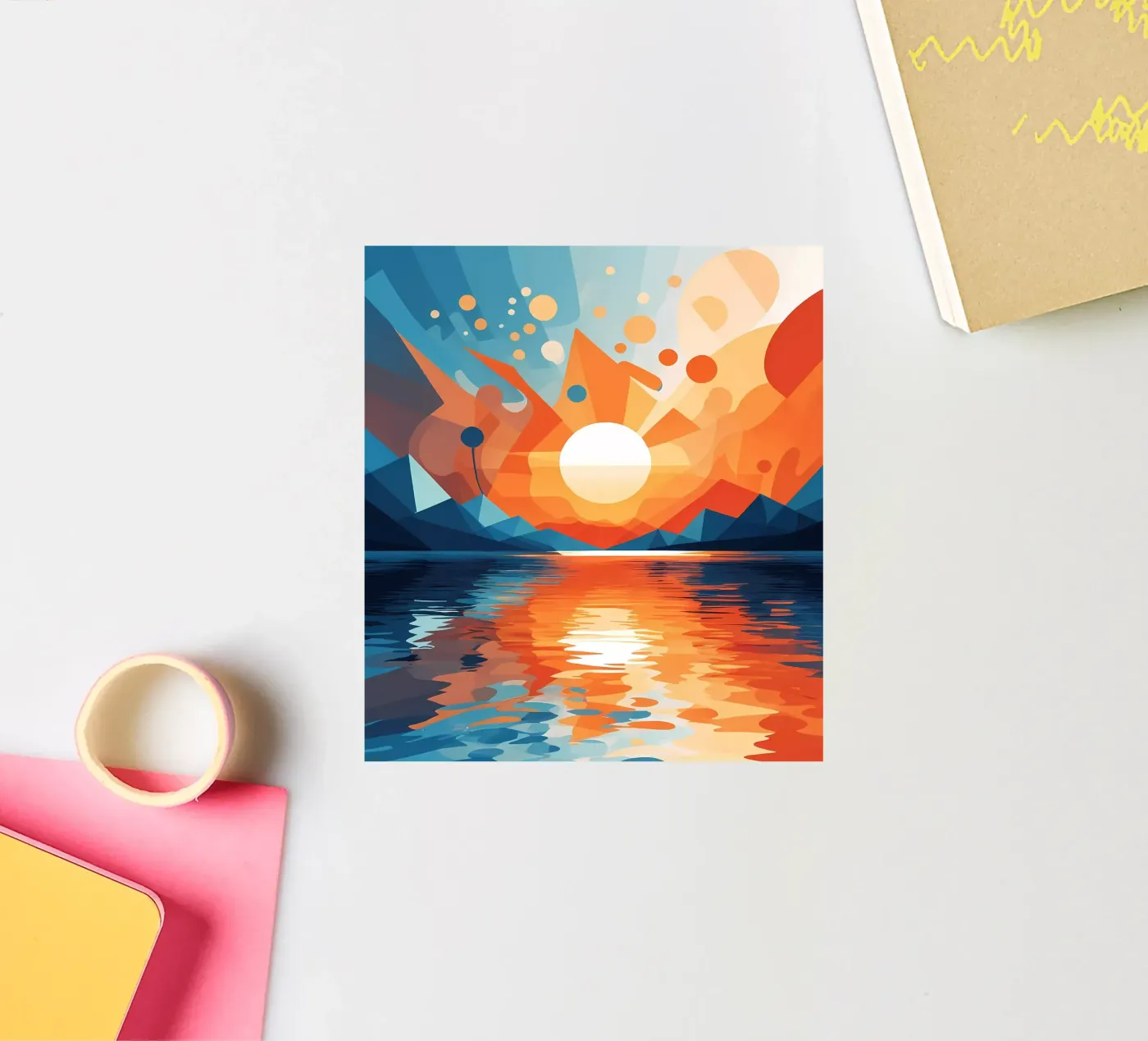 Sunset Serenity sticker by Artistic-shop