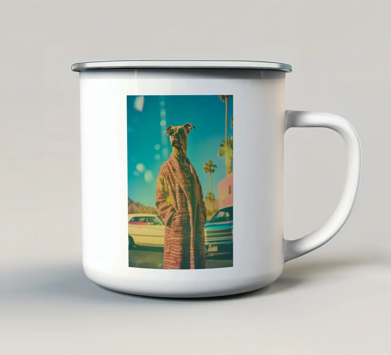 Joe taza de esmalte de Affiches Chien Originales – Dogland