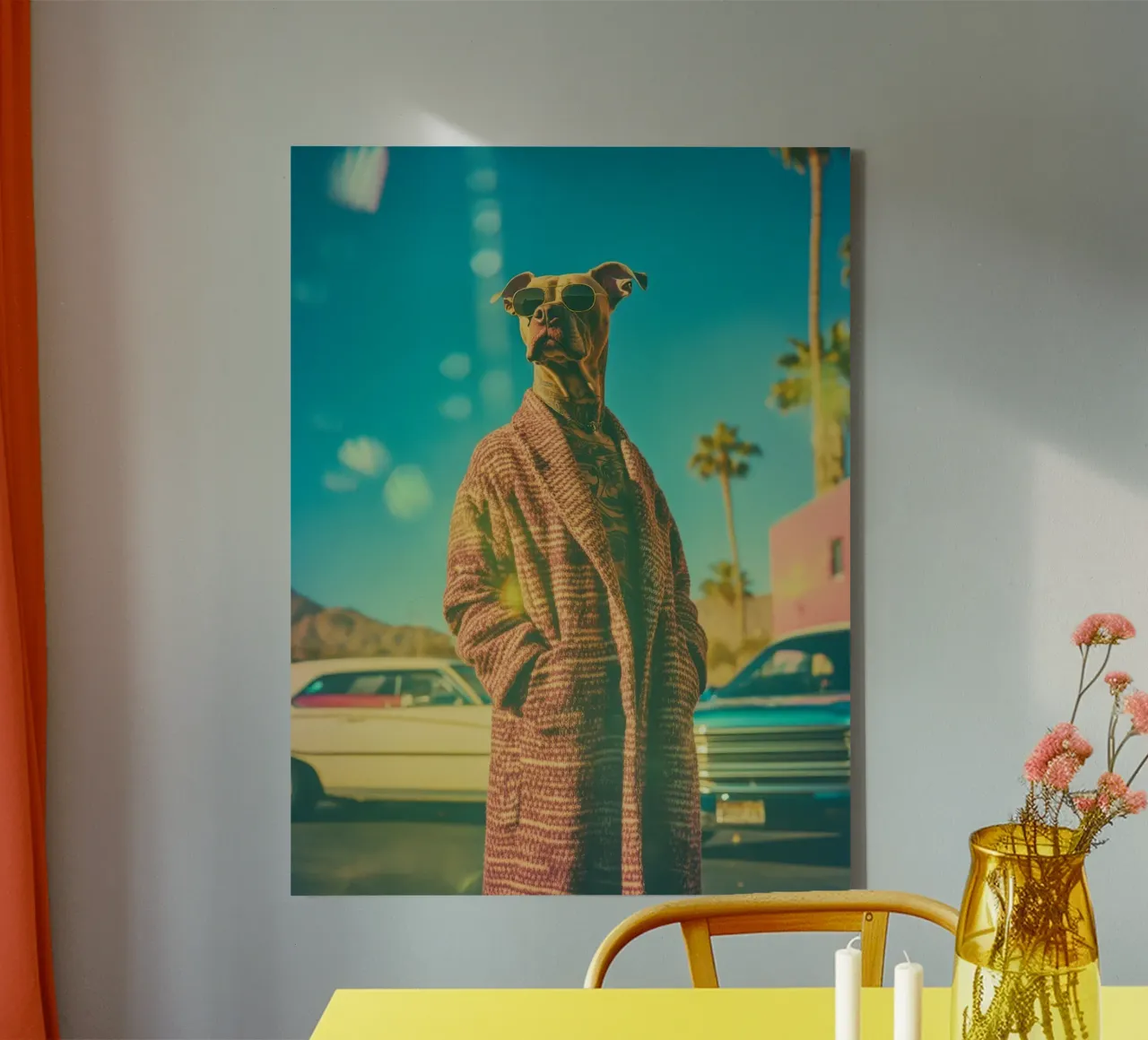Joe tela con Cornice a cassetta da Affiches Chien Originales – Dogland