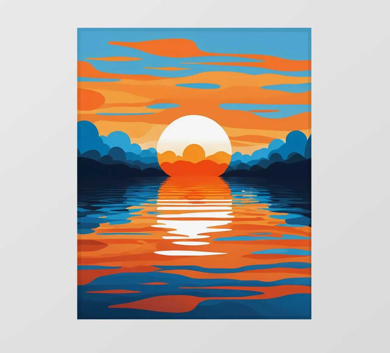 Riflessioni sull'ora d'oro telo in pvc da Artistic-shop