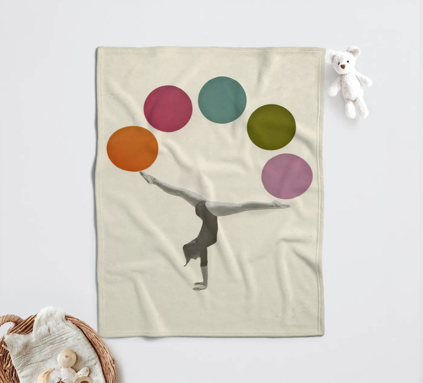 Turnen fleecedeken van Cassia Beck Collage