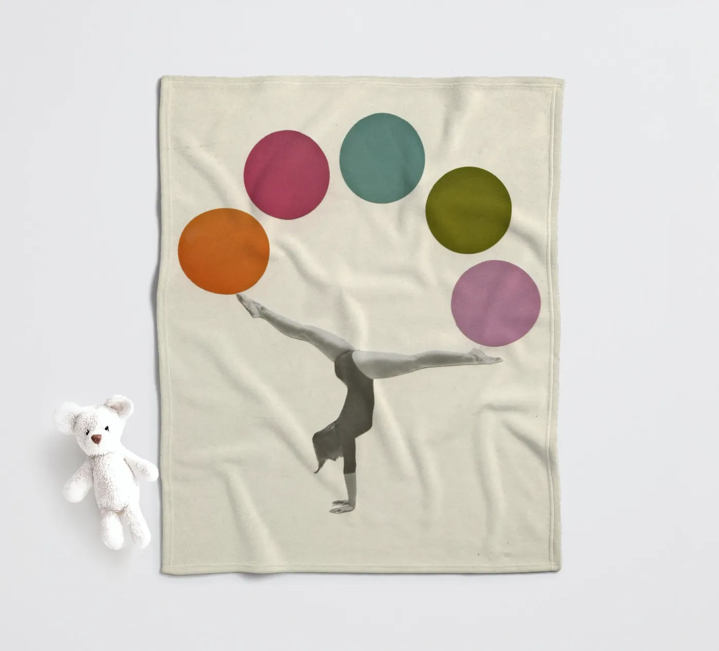 Turnen fleecedeken van Cassia Beck Collage