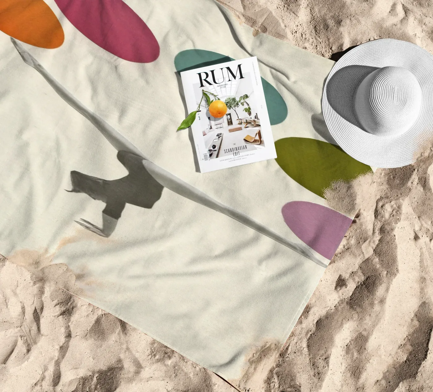 Gymnastics beach towel by Cassia Beck Collage