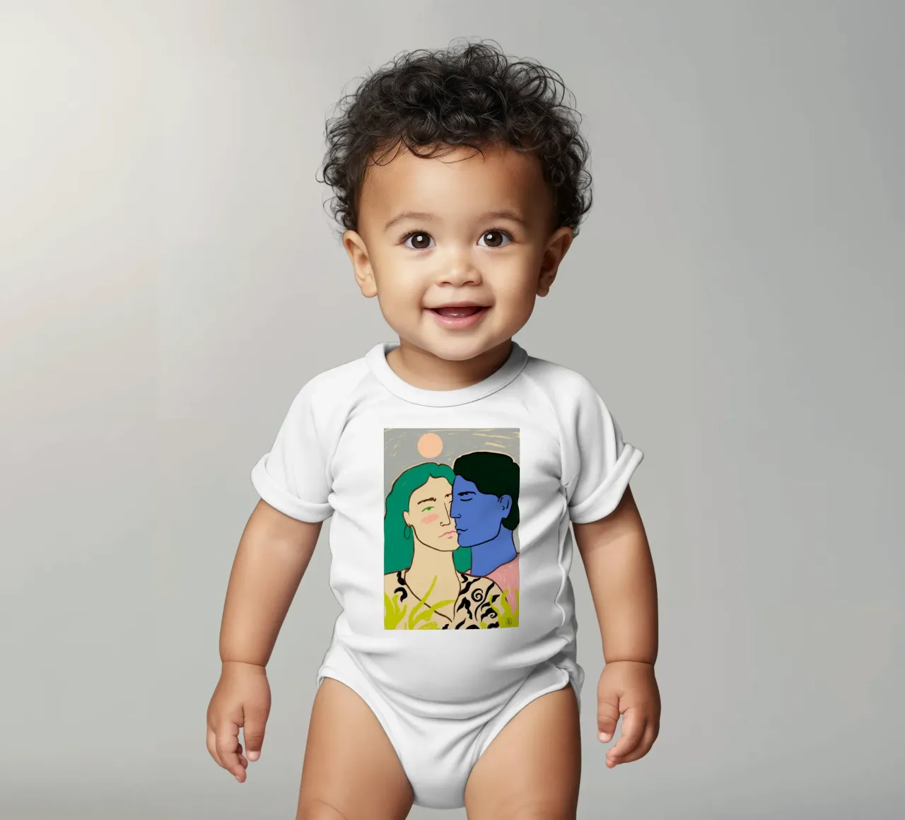PAAR UNTER DEM MOND Kurzarm Babybody von Sandra Poliakov