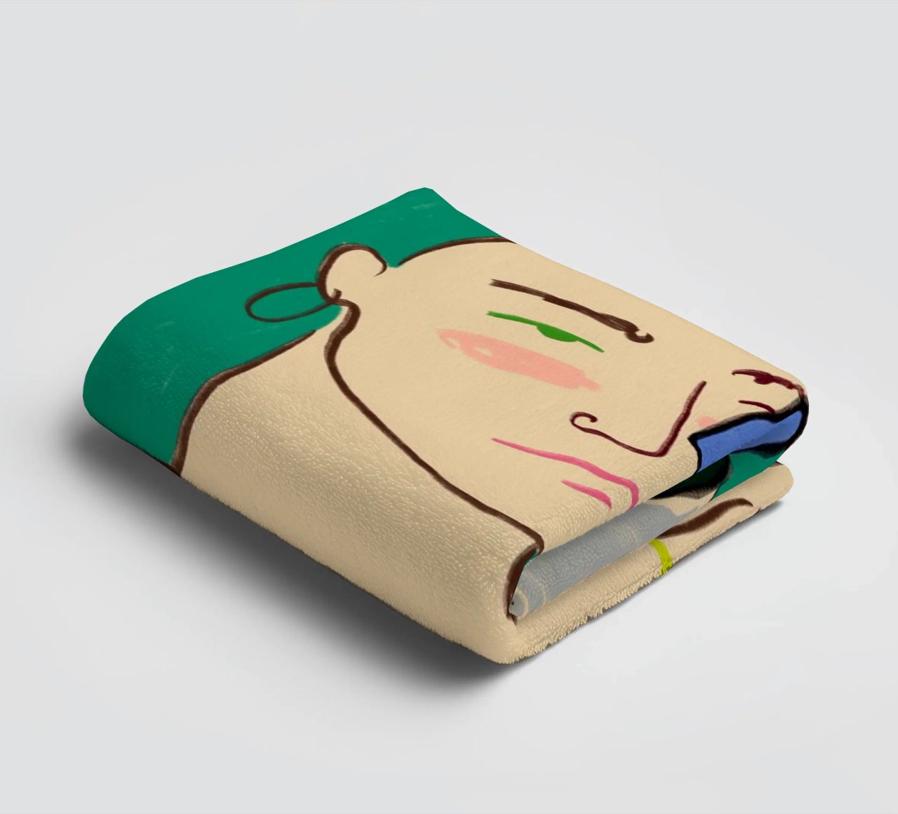 COUPLE UNDER THE MOON towel by Sandra Poliakov