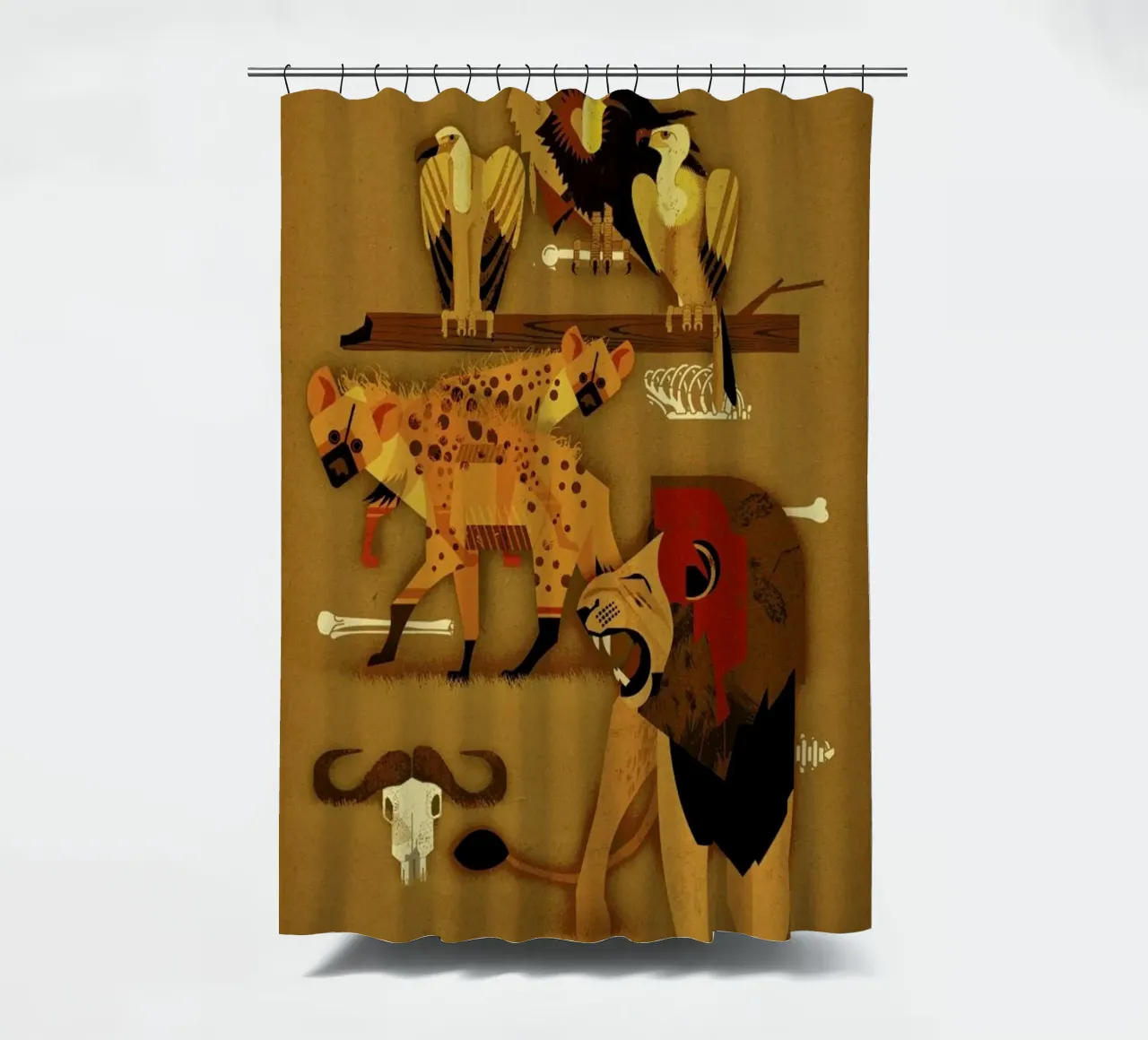 Predators douchegordijn van Dieter Braun