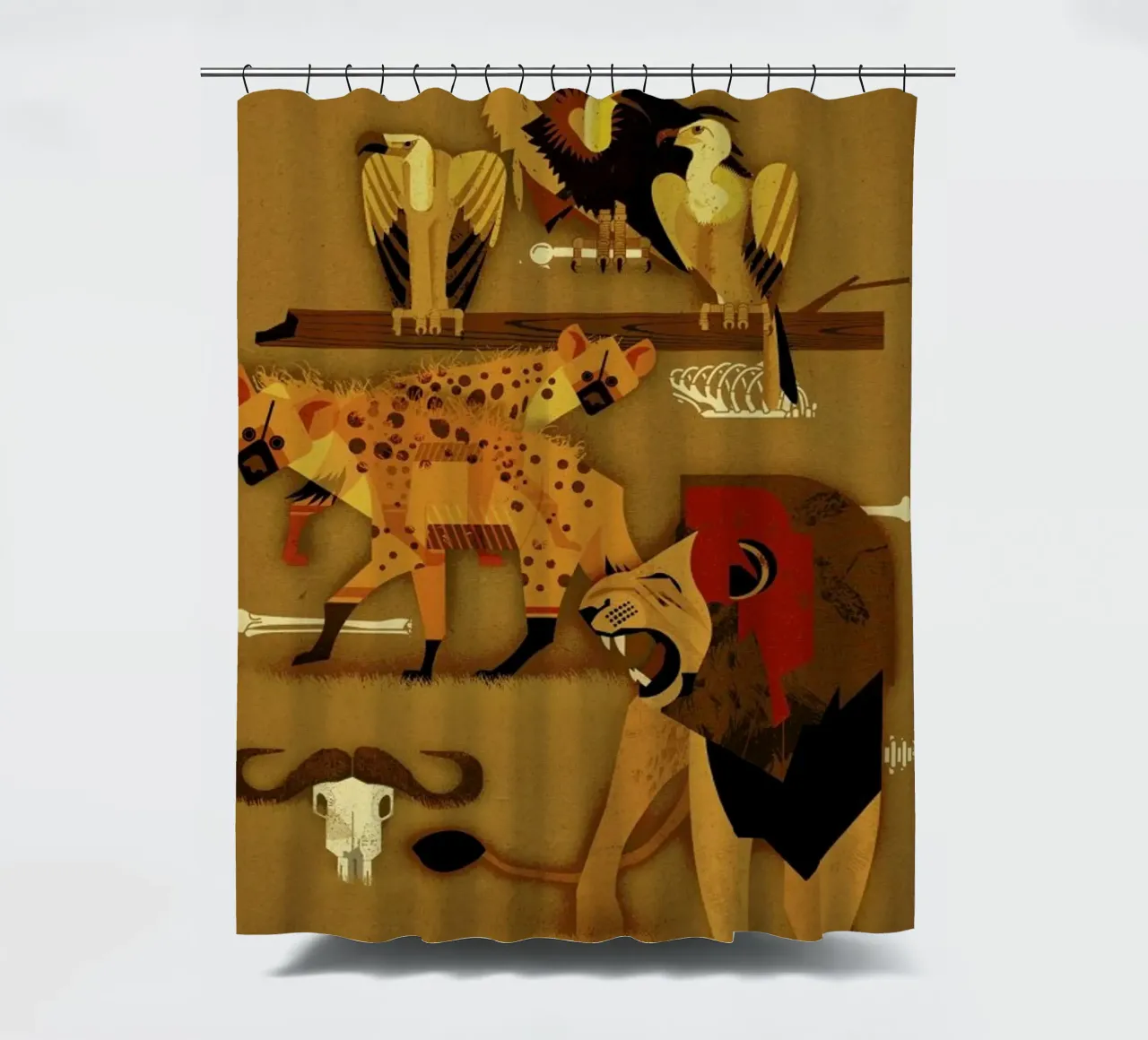 Predators douchegordijn van Dieter Braun