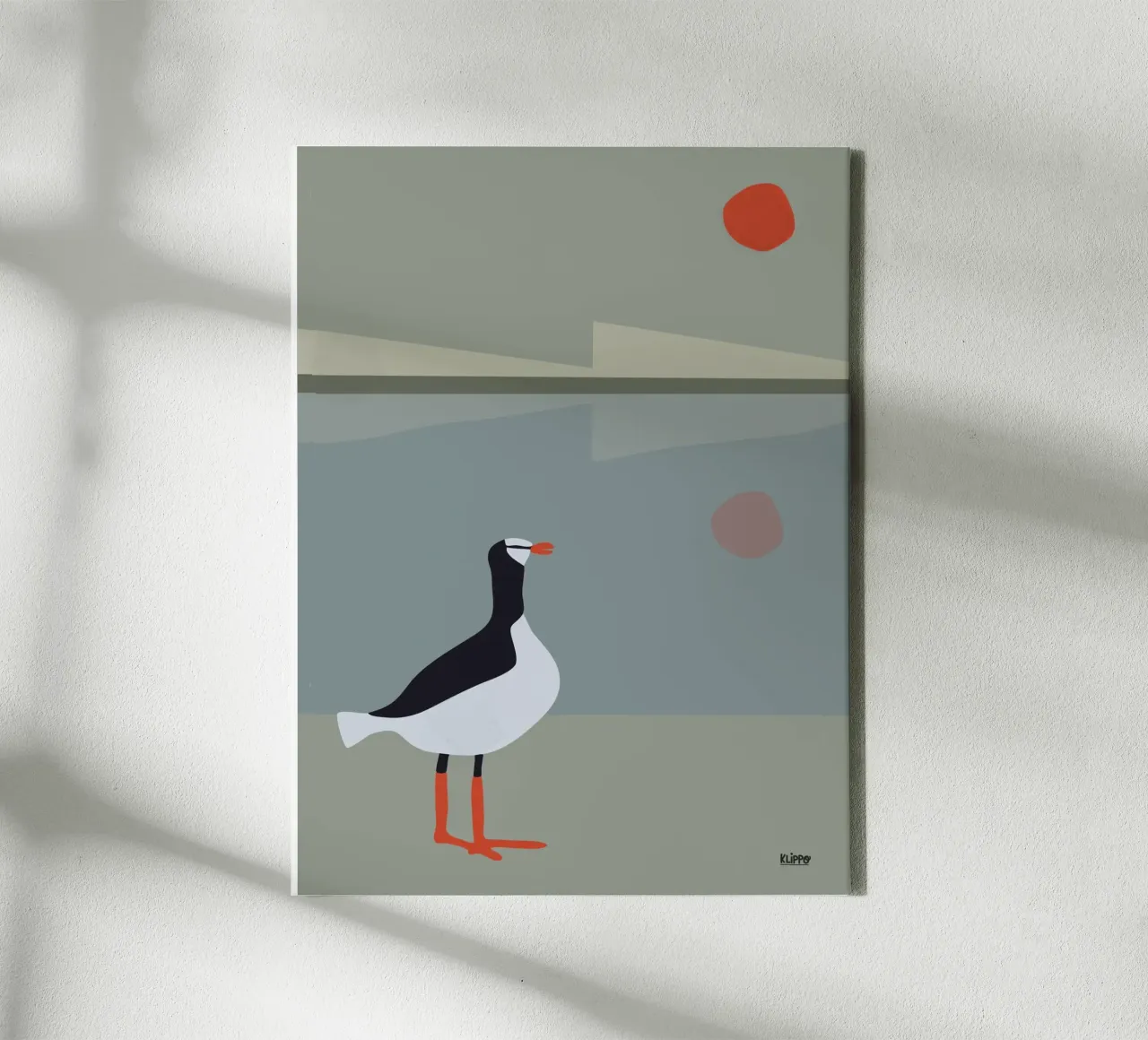 Tidal goose canvas with Floater frame by Spunk