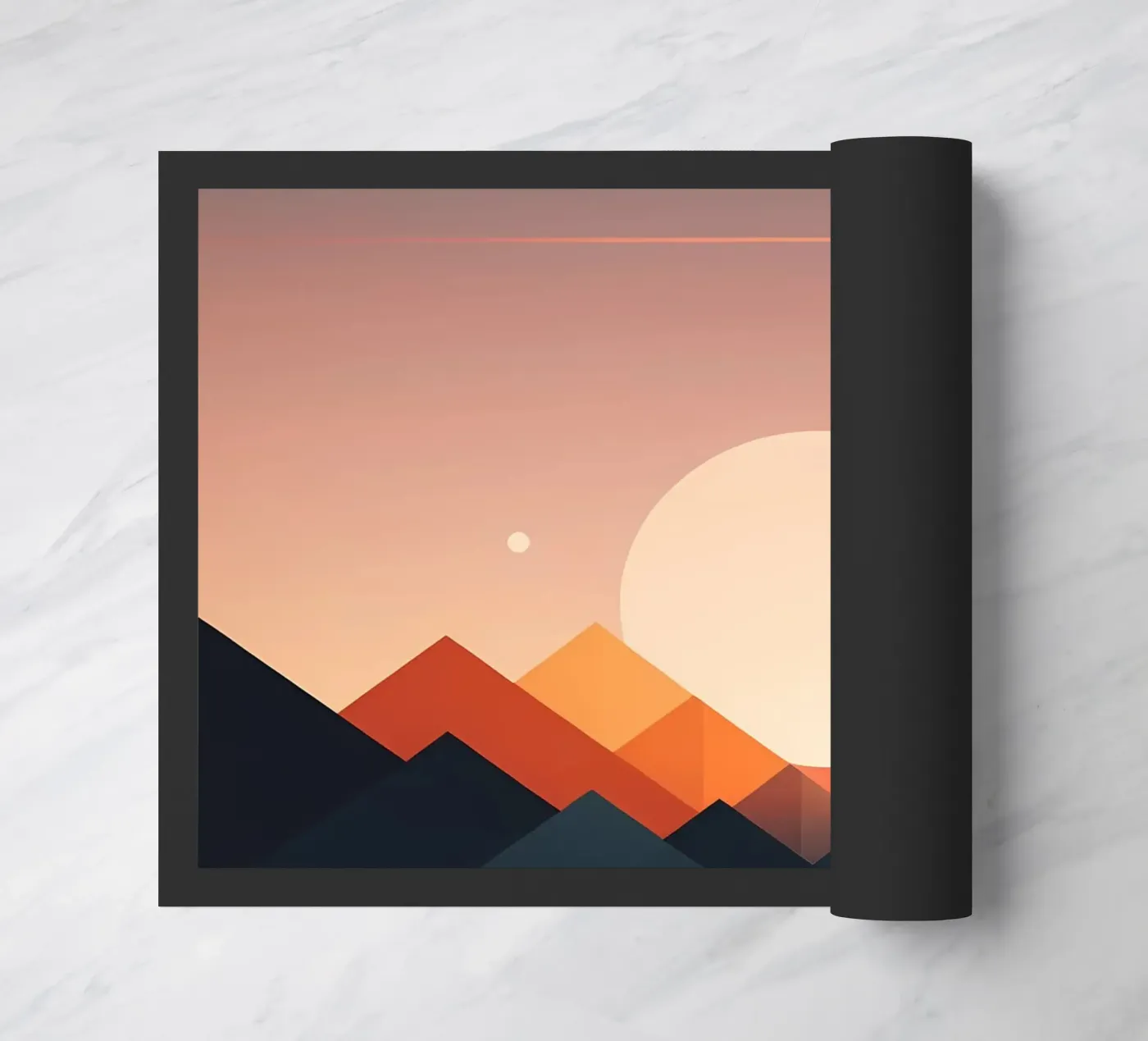 Ruhiger Sonnenuntergang Fußmatte von Artistic-shop